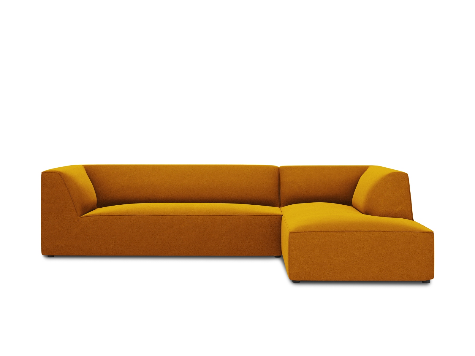 Velvet Modular Right Corner Sofa, "Ruby", 4 Seats, 273x180x69