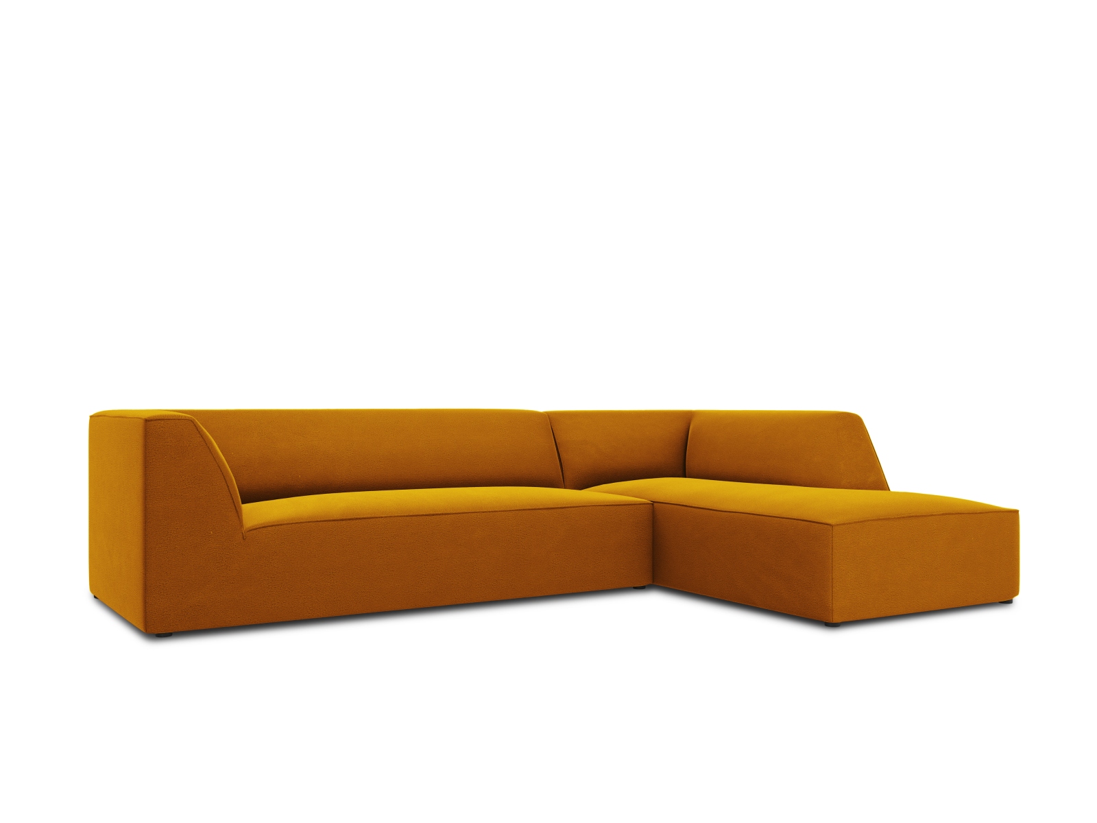 Velvet Modular Right Corner Sofa, "Ruby", 4 Seats, 273x180x69