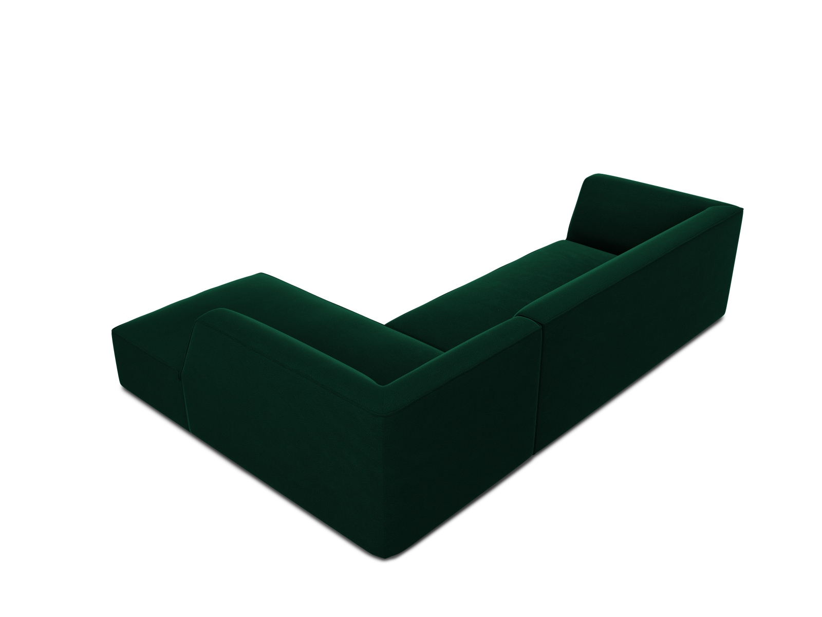 Velvet Modular Right Corner Sofa, "Ruby", 4 Seats, 273x180x69