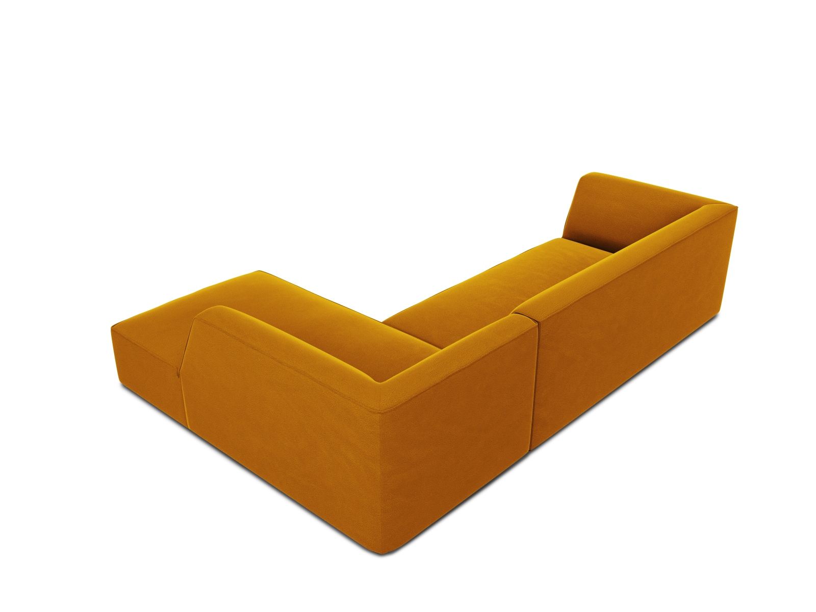 Velvet Modular Right Corner Sofa, "Ruby", 4 Seats, 273x180x69