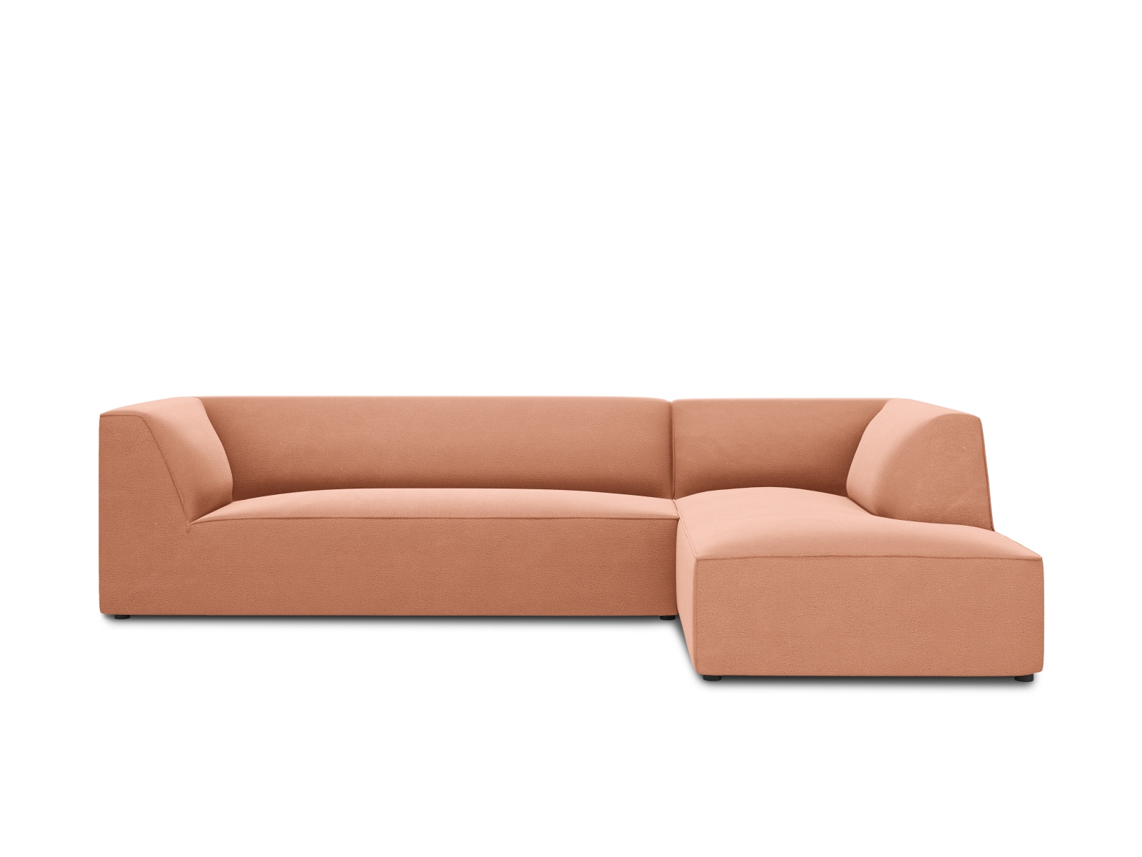 Velvet Modular Right Corner Sofa, "Ruby", 4 Seats, 273x180x69