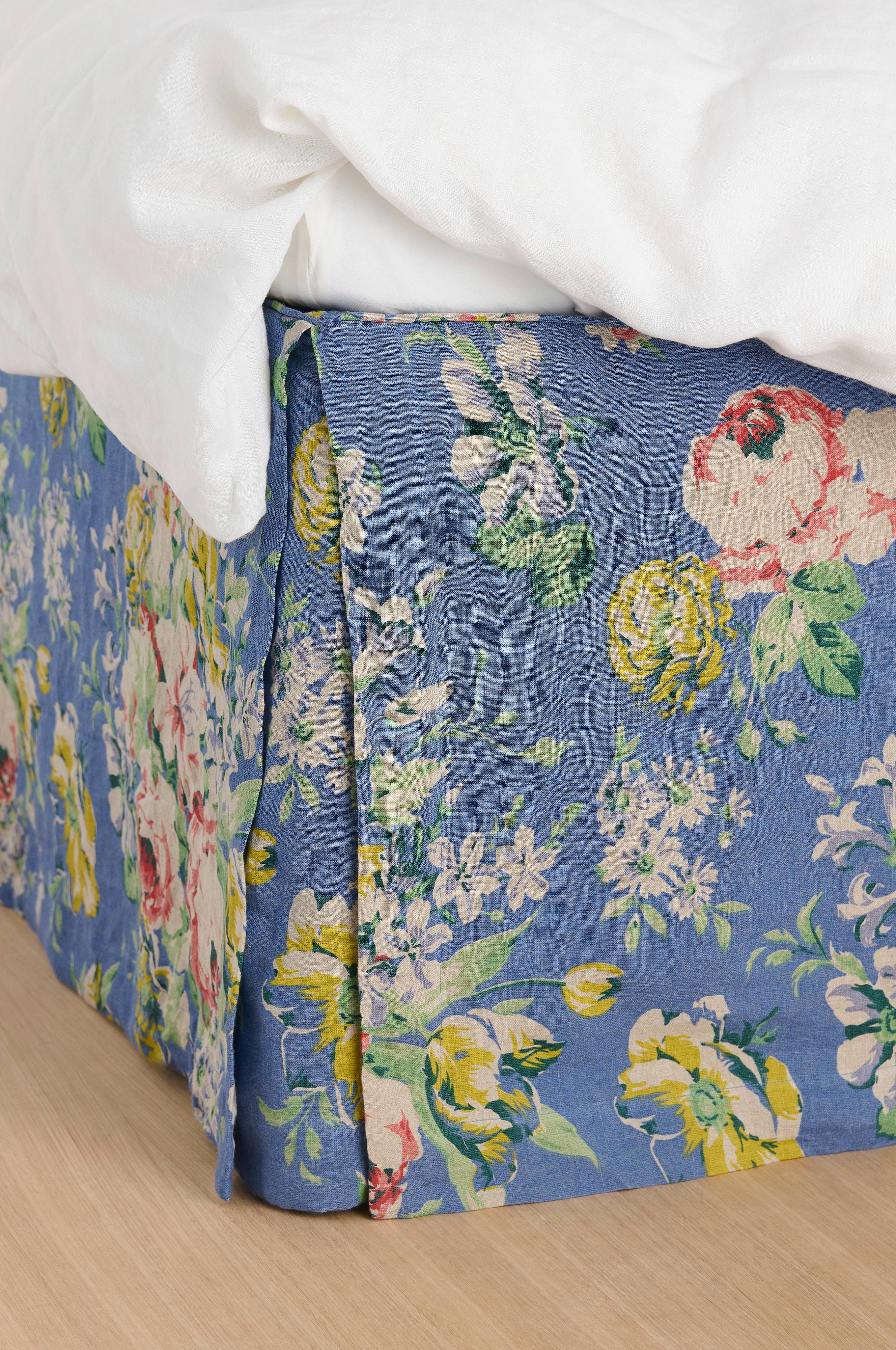 Sengekappe Candice Rose i vasket lin 52 cm