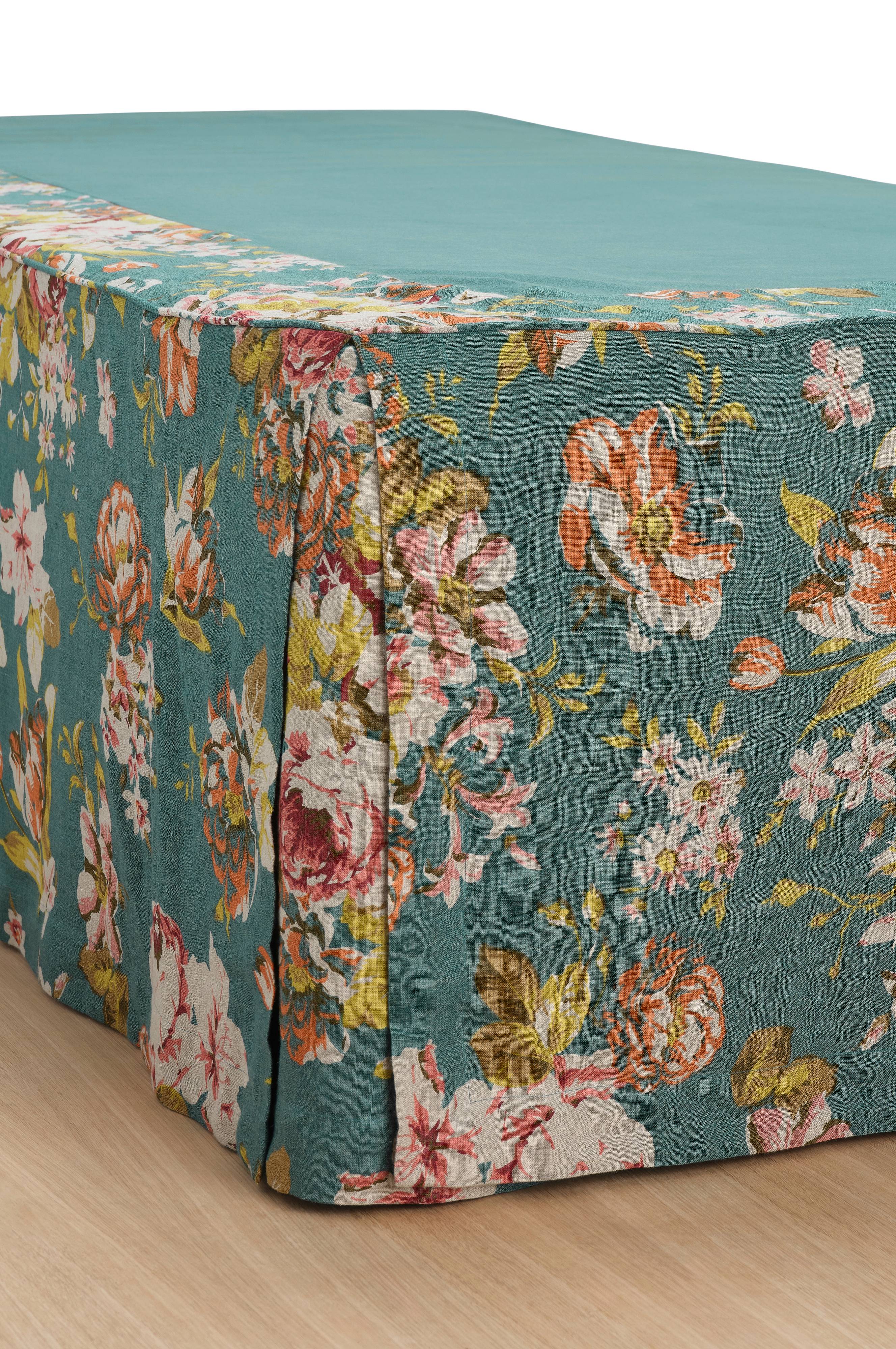 Sengekappe Candice Rose i vasket lin 52 cm
