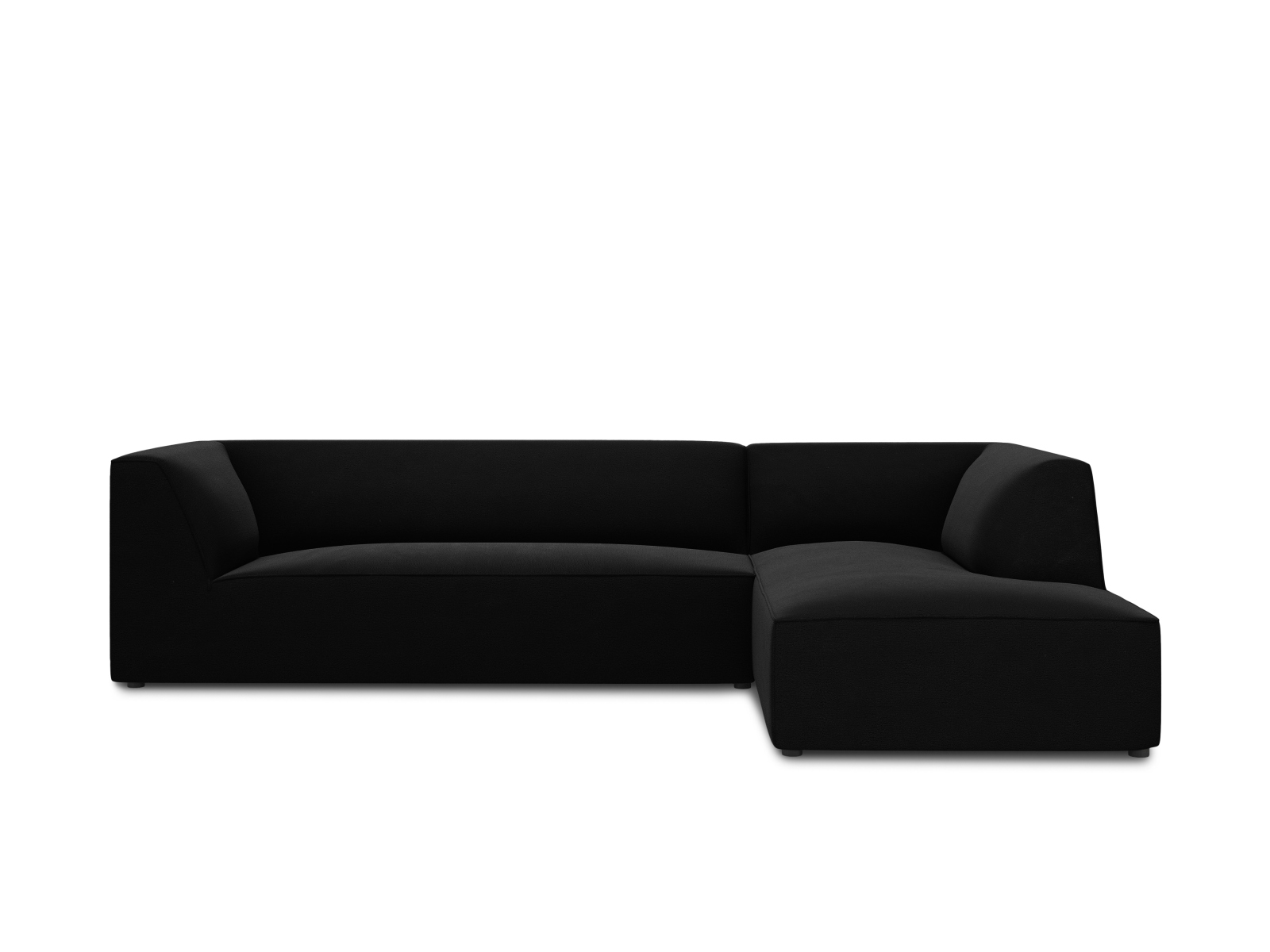 Velvet Modular Right Corner Sofa, "Ruby", 4 Seats, 273x180x69