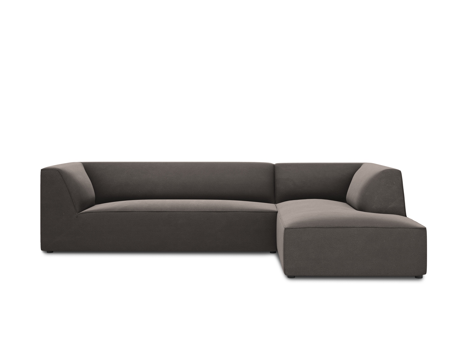 Velvet Modular Right Corner Sofa, "Ruby", 4 Seats, 273x180x69