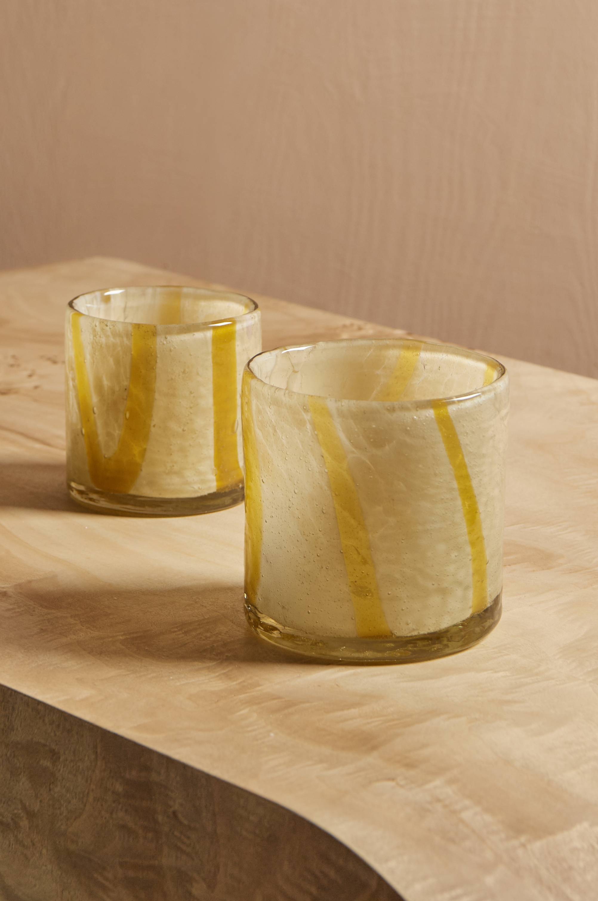 Lanterne Mika Striped høyde 12 cm