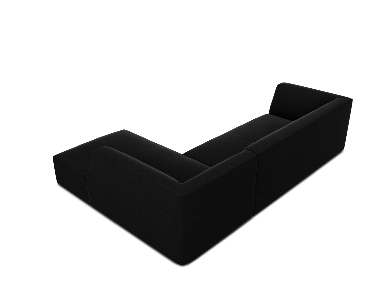 Velvet Modular Right Corner Sofa, "Ruby", 4 Seats, 273x180x69