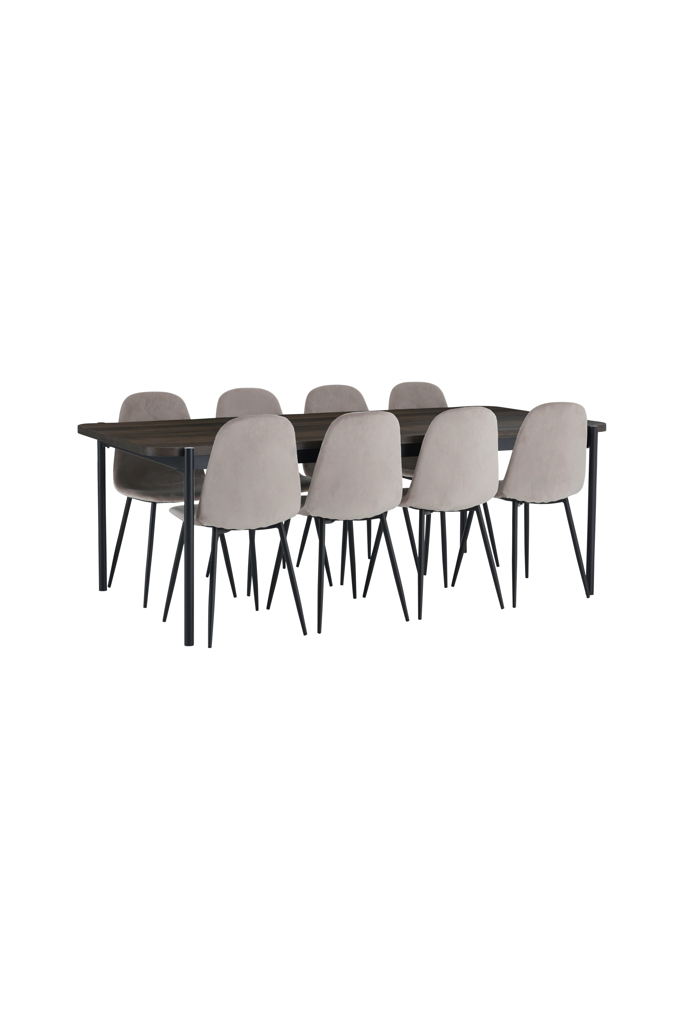 Spisegruppe Gilda med 1 bord og 8 stoler