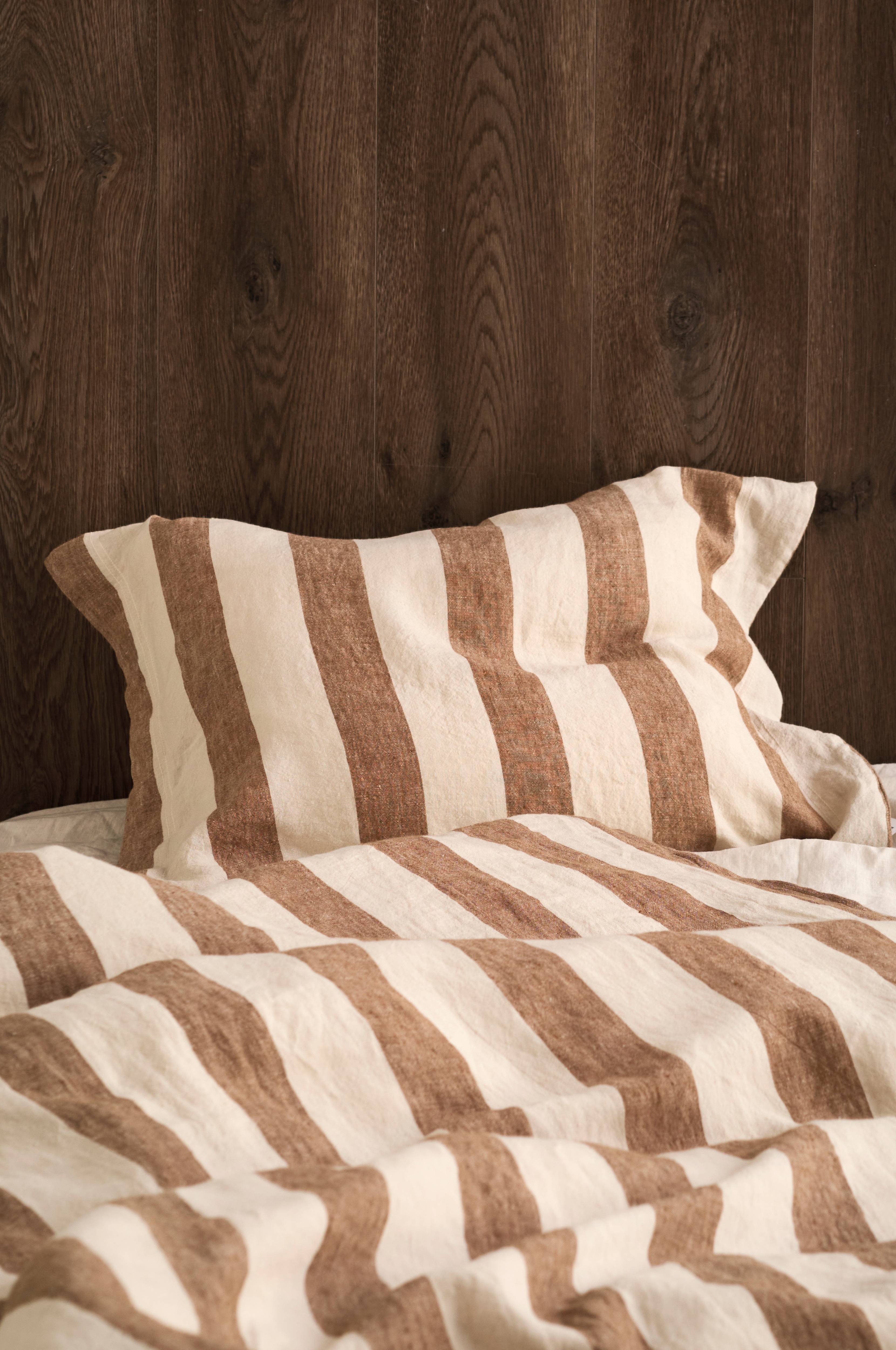 Putevar Candice Block Stripe i vasket lin