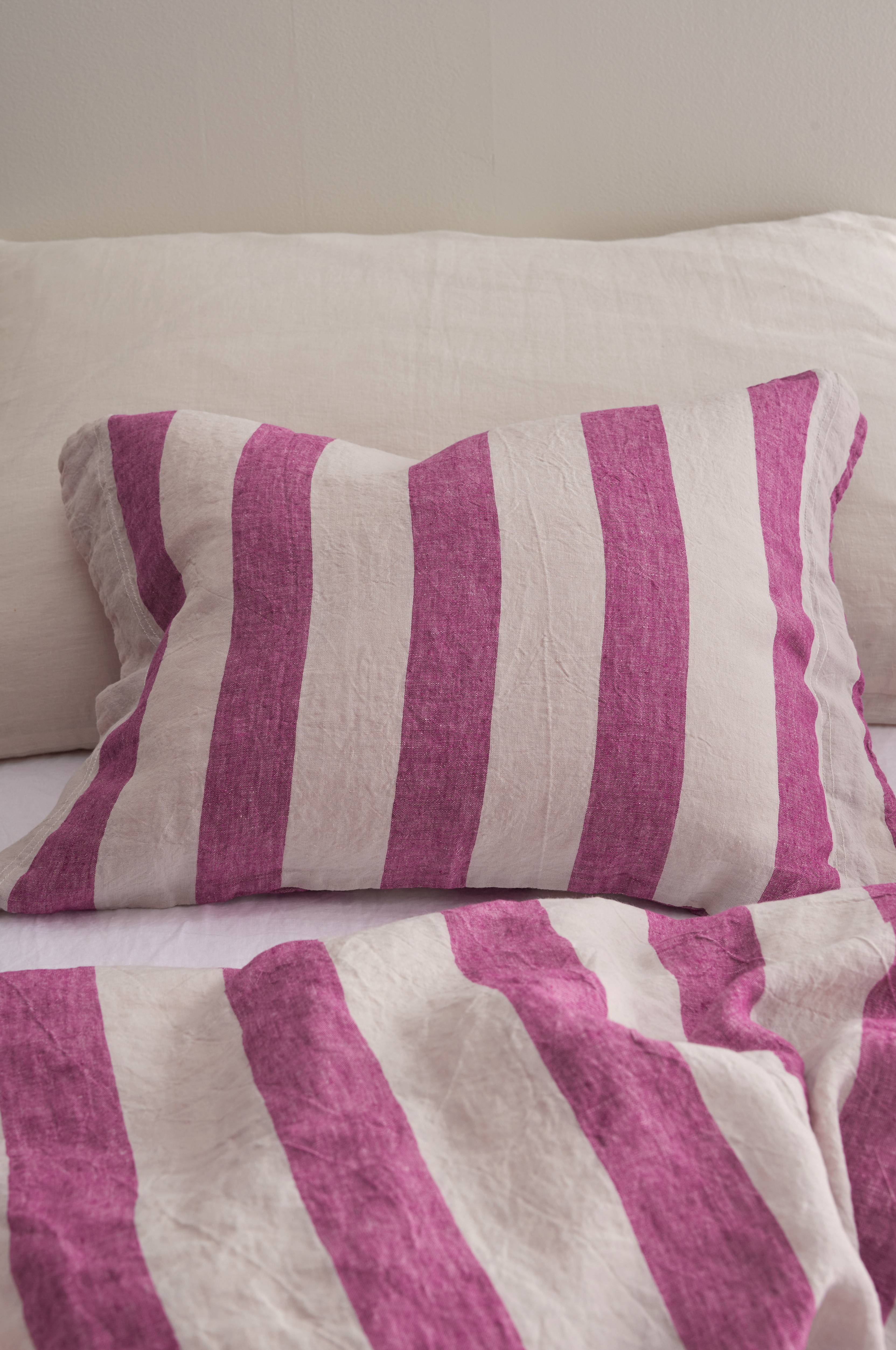 Putevar Candice Block Stripe i vasket lin