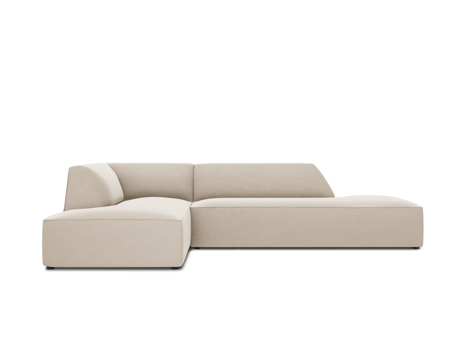 Velvet Modular Left Corner Sofa, "Ruby", 4 Seats, 273x180x69