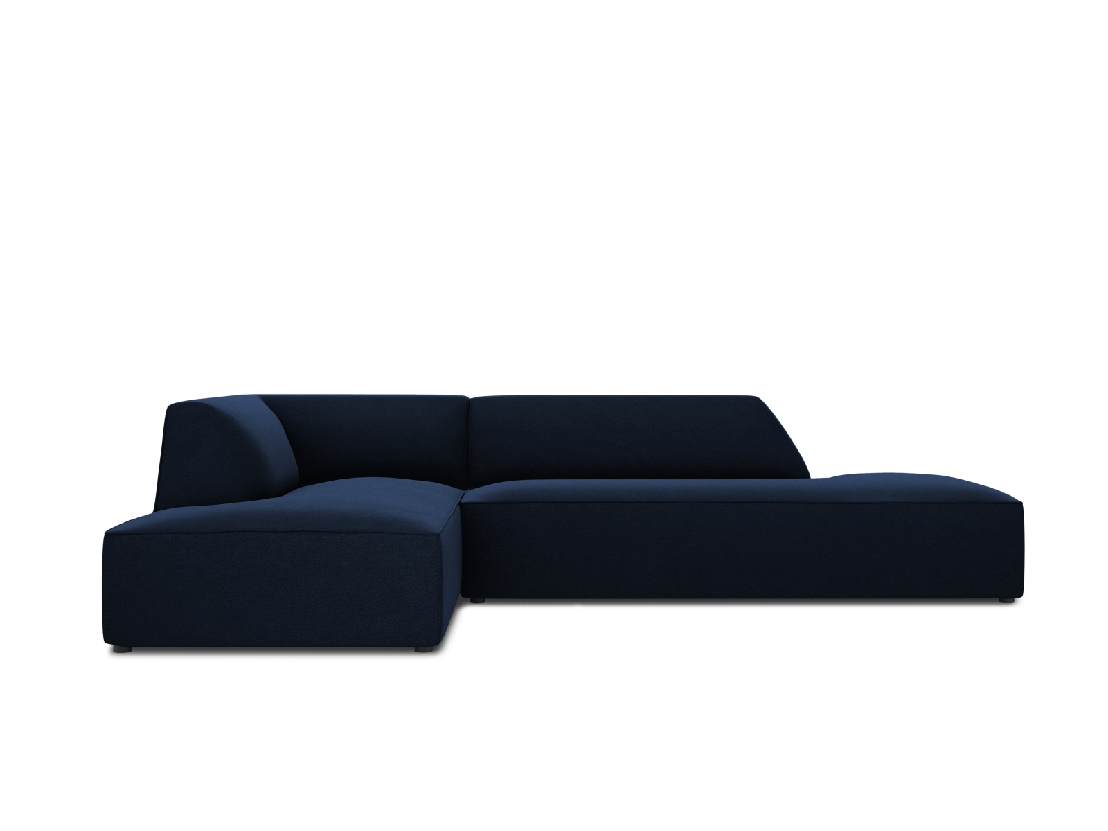 Velvet Modular Left Corner Sofa, "Ruby", 4 Seats, 273x180x69