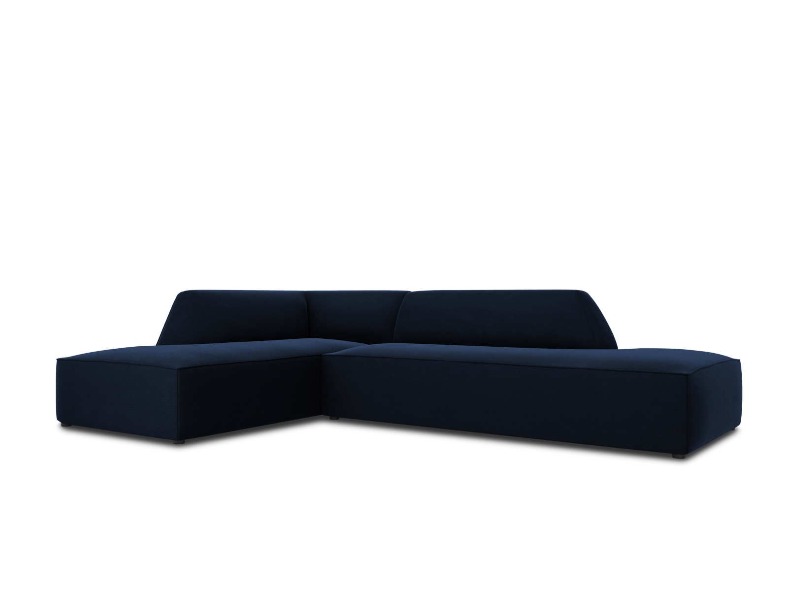 Velvet Modular Left Corner Sofa, "Ruby", 4 Seats, 273x180x69