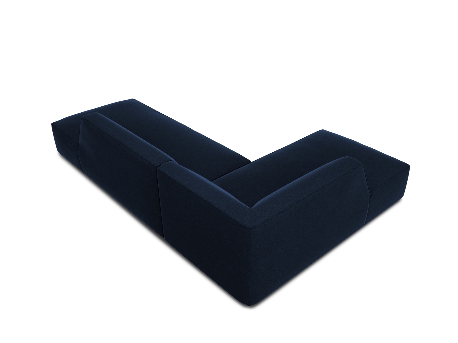 Velvet Modular Left Corner Sofa, "Ruby", 4 Seats, 273x180x69
