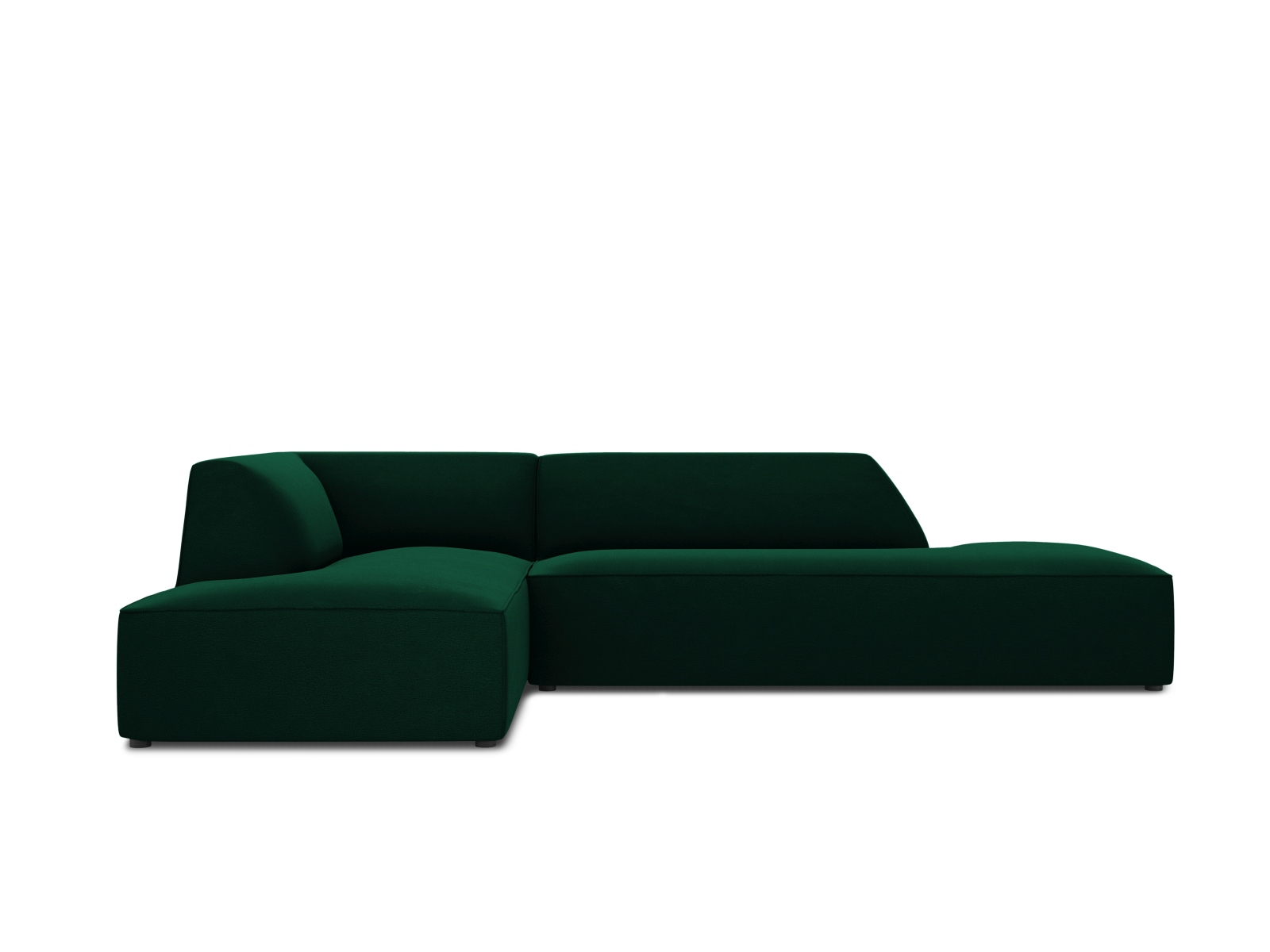 Velvet Modular Left Corner Sofa, "Ruby", 4 Seats, 273x180x69
