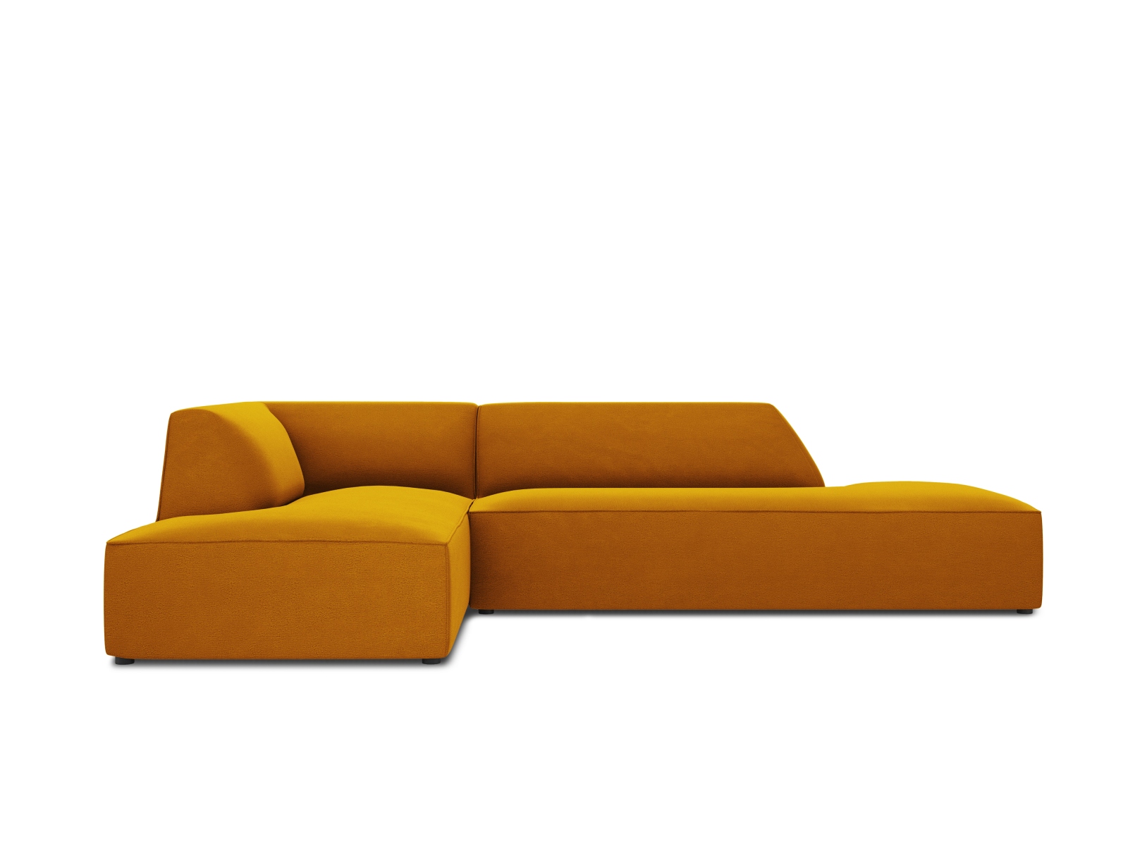 Velvet Modular Left Corner Sofa, "Ruby", 4 Seats, 273x180x69