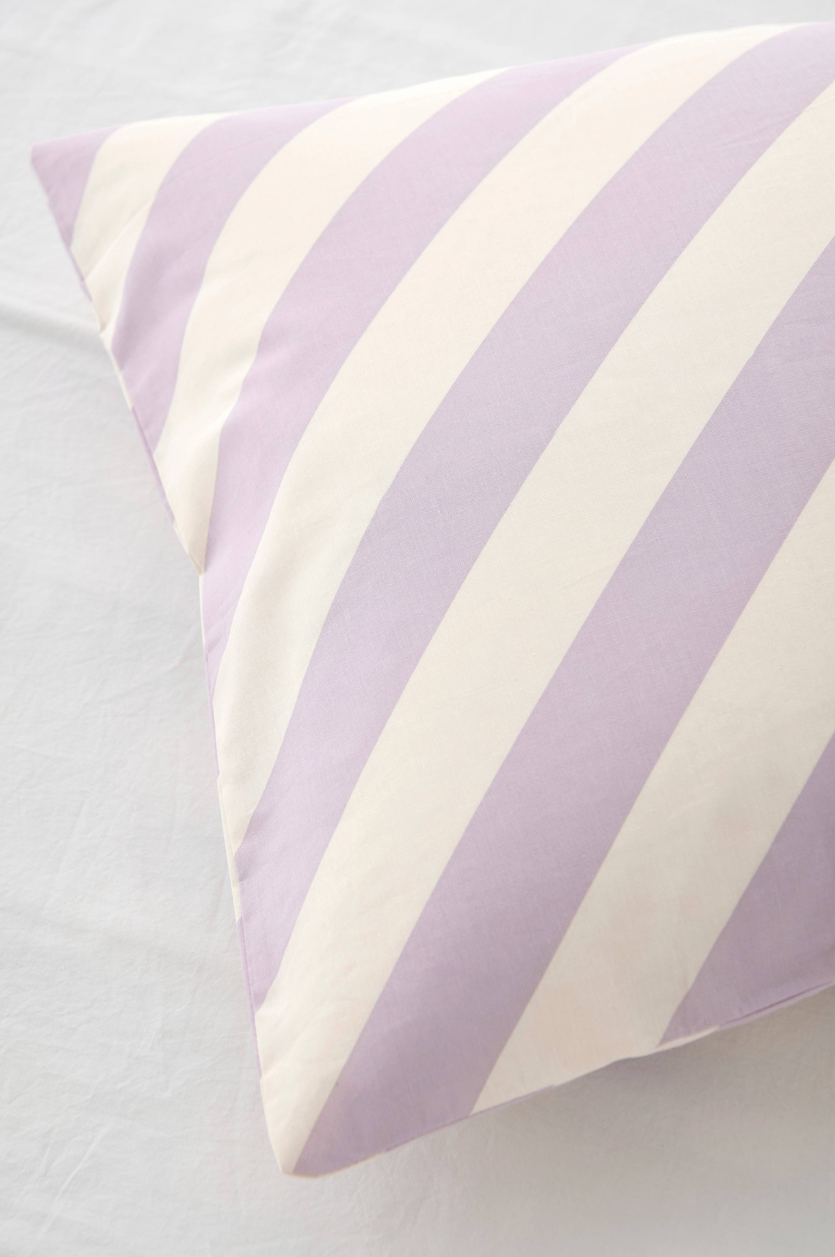 Dynetrekksett Diagonal Stripe i bomull 2 deler