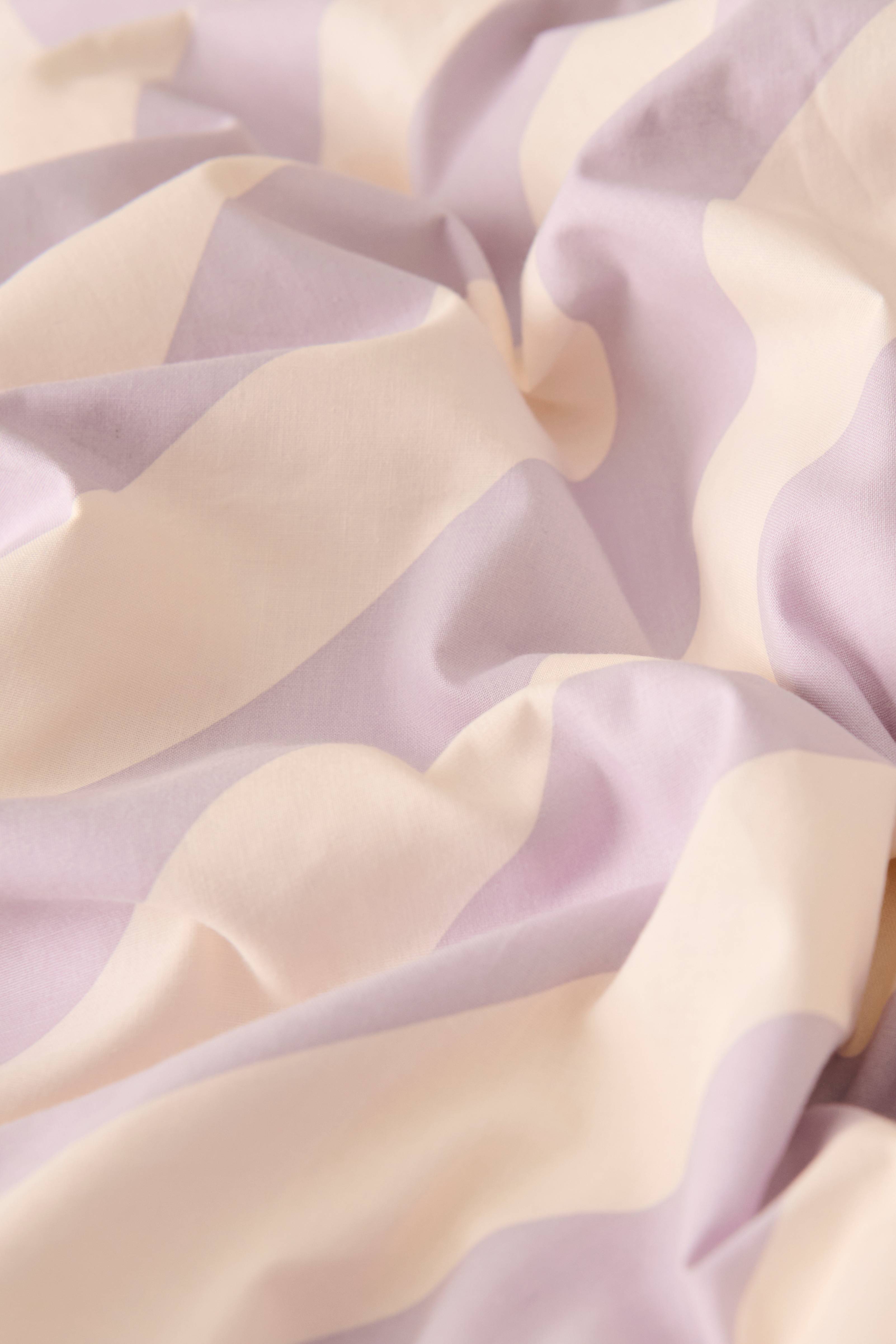 Dynetrekksett Diagonal Stripe i bomull 2 deler
