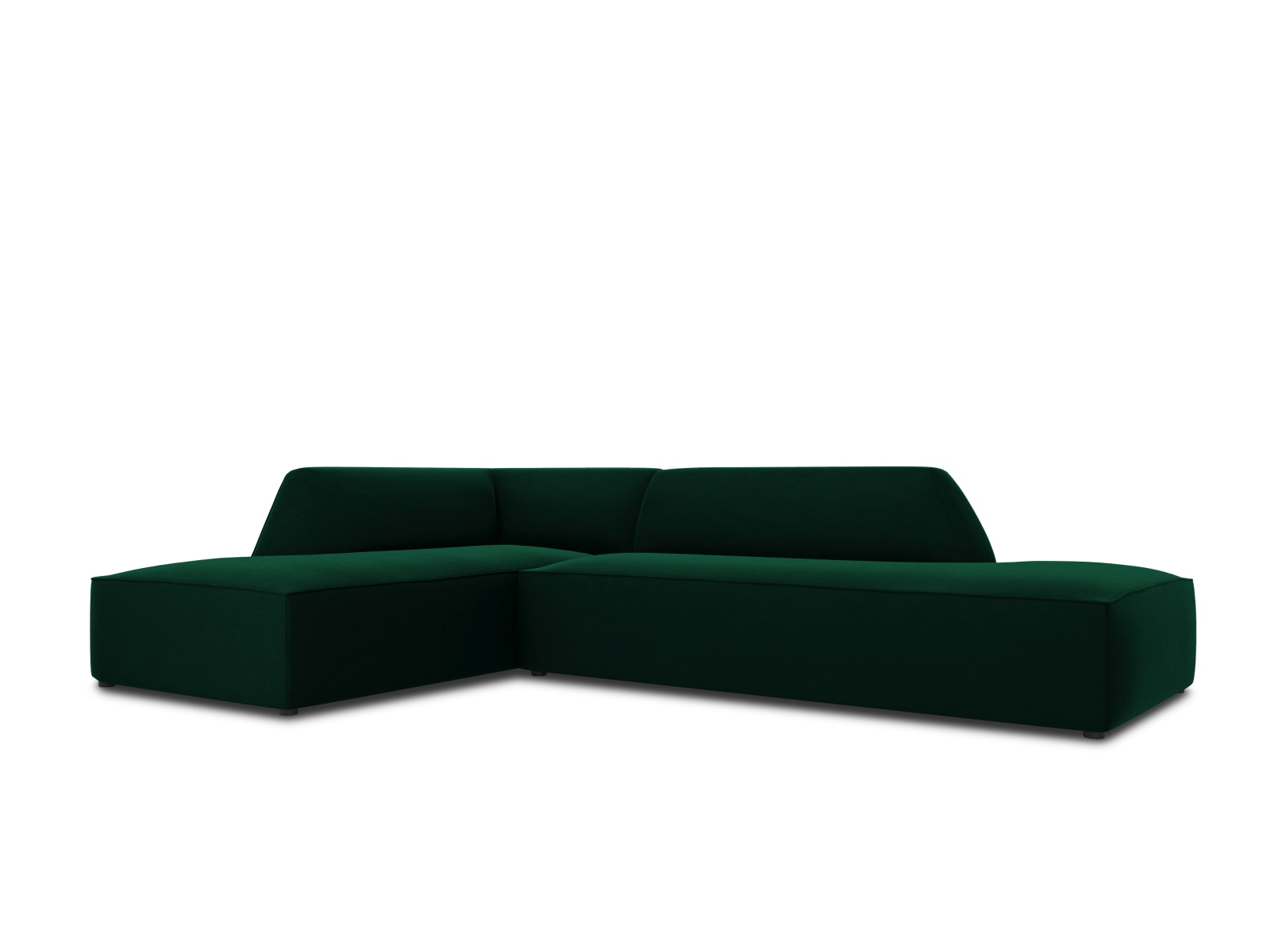 Velvet Modular Left Corner Sofa, "Ruby", 4 Seats, 273x180x69