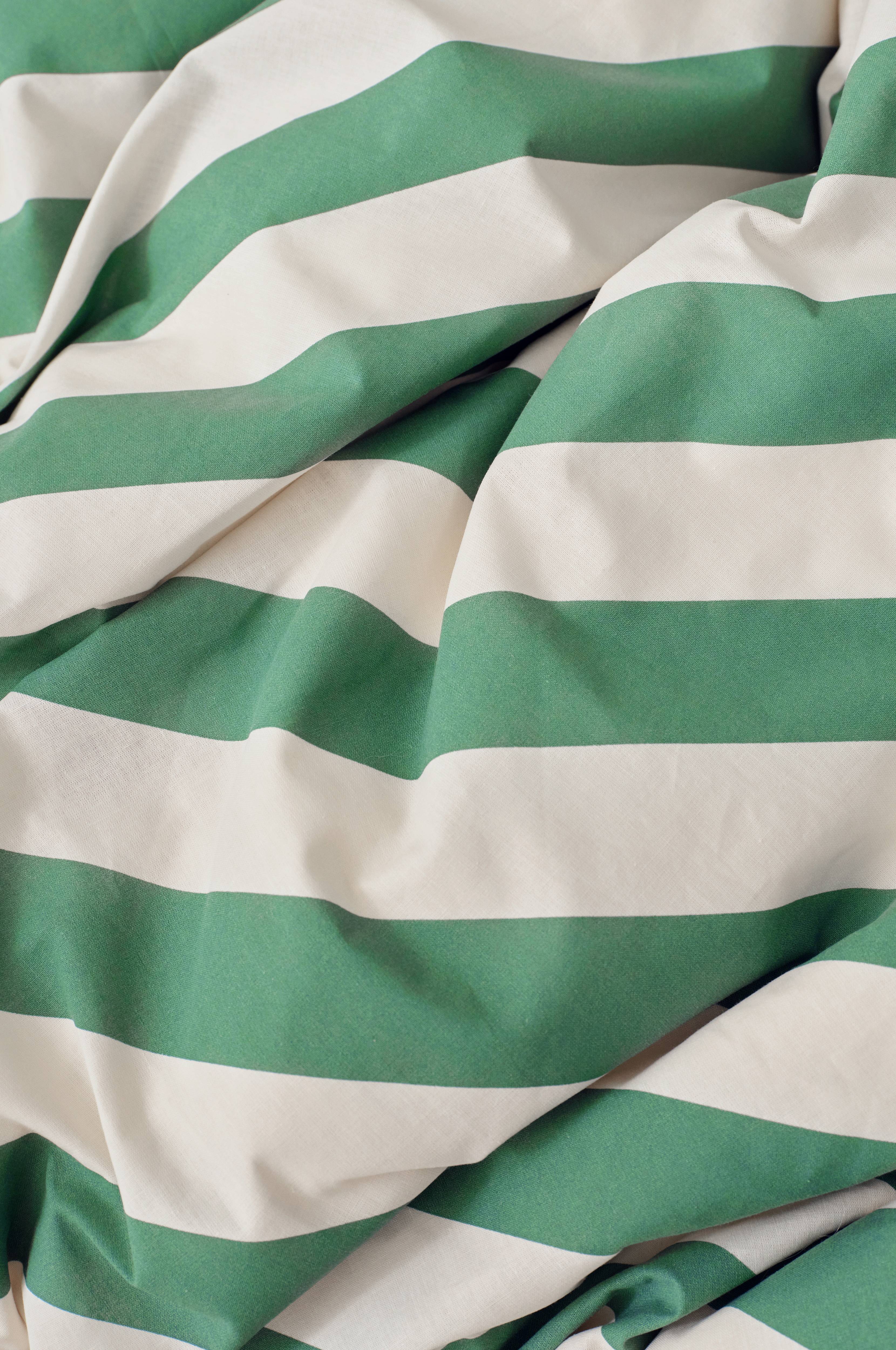 Dynetrekksett Diagonal Stripe i bomull 2 deler