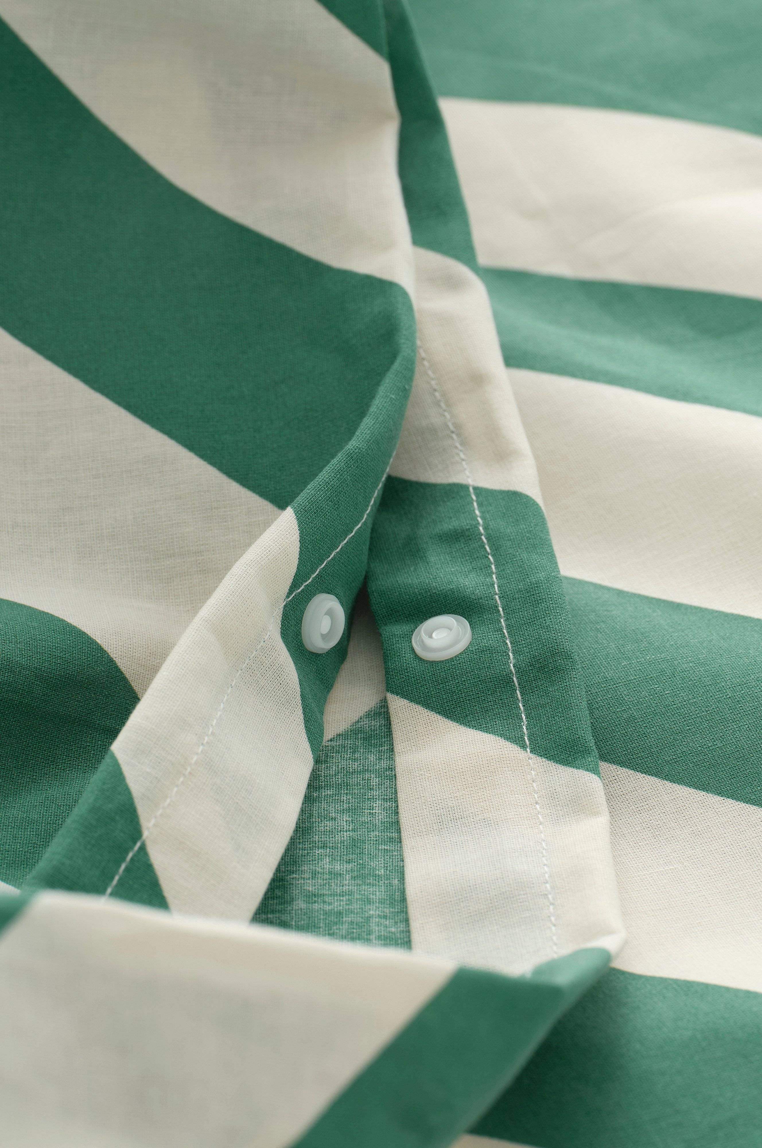 Dynetrekksett Diagonal Stripe i bomull 2 deler
