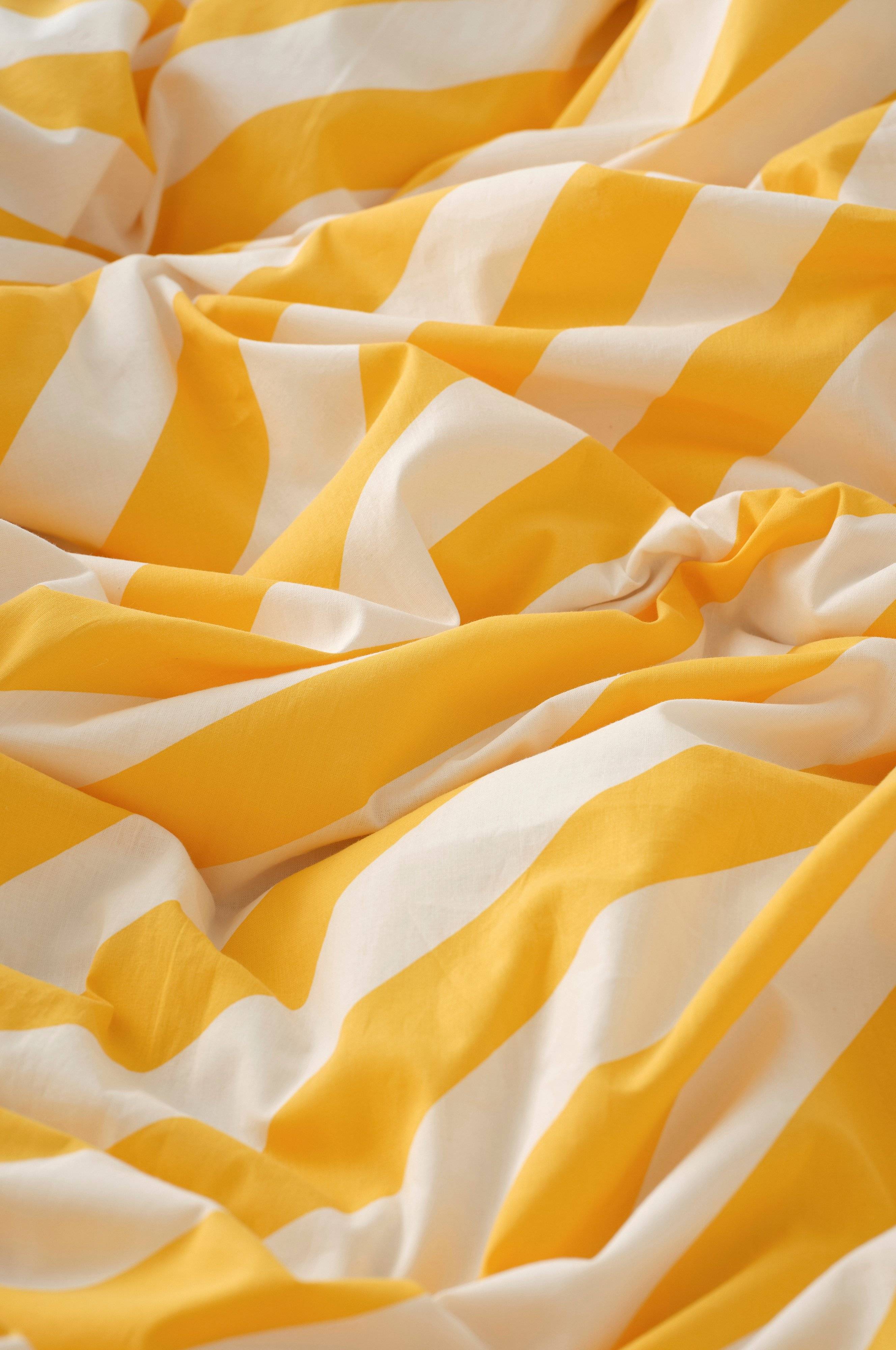 Dynetrekksett Diagonal Stripe i bomull 2 deler