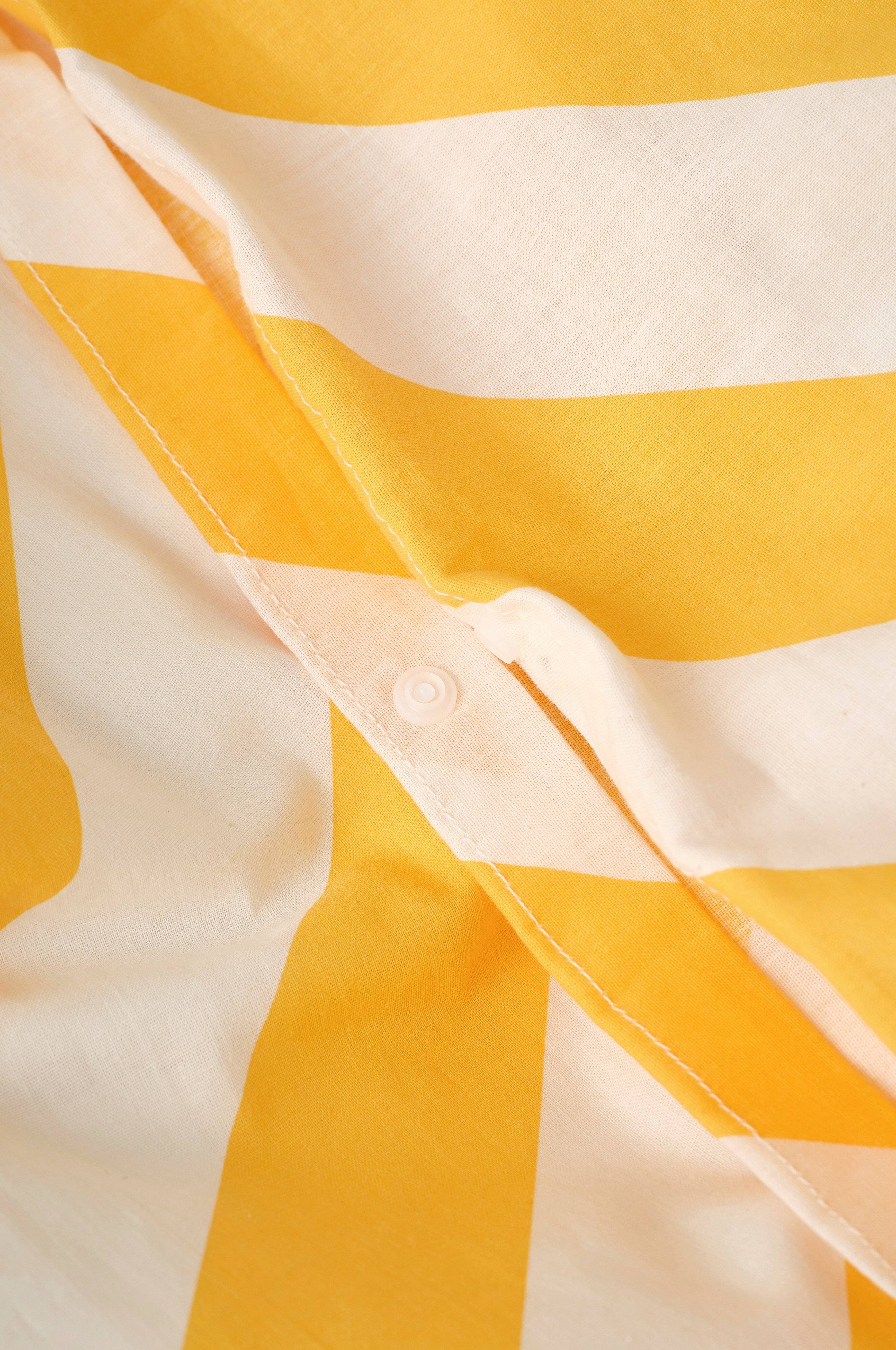 Dynetrekksett Diagonal Stripe i bomull 2 deler