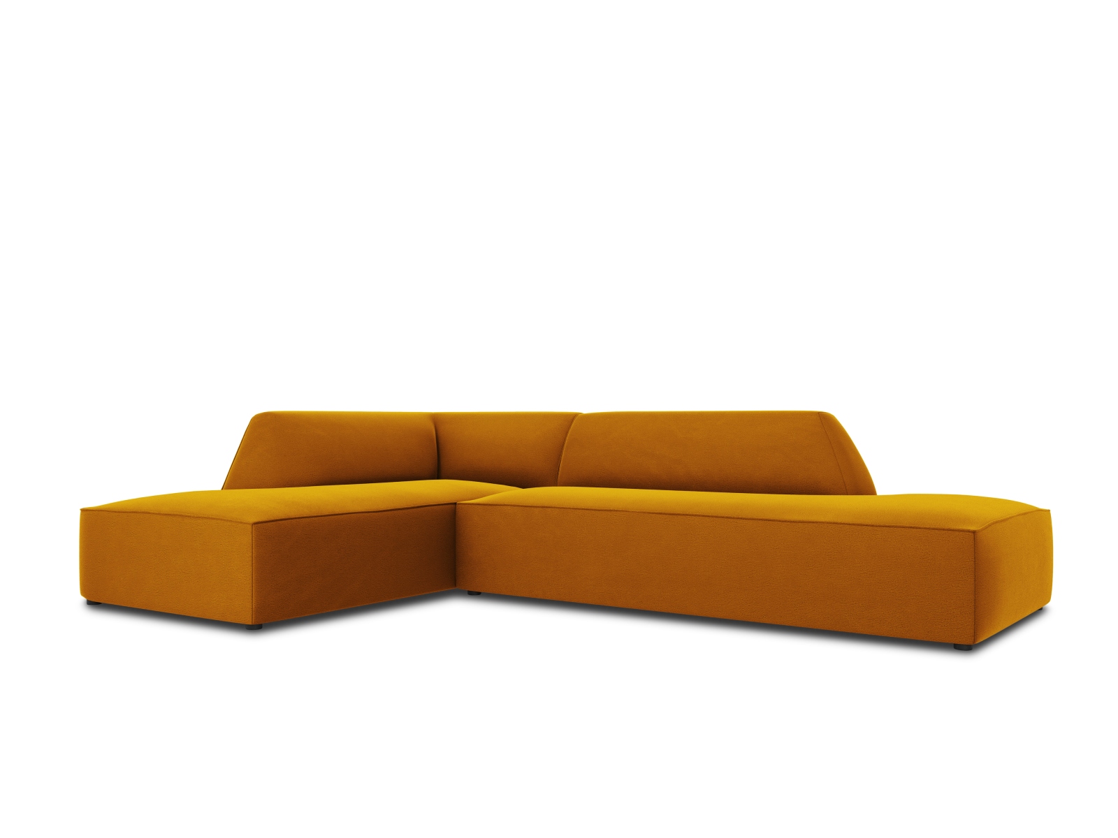 Velvet Modular Left Corner Sofa, "Ruby", 4 Seats, 273x180x69