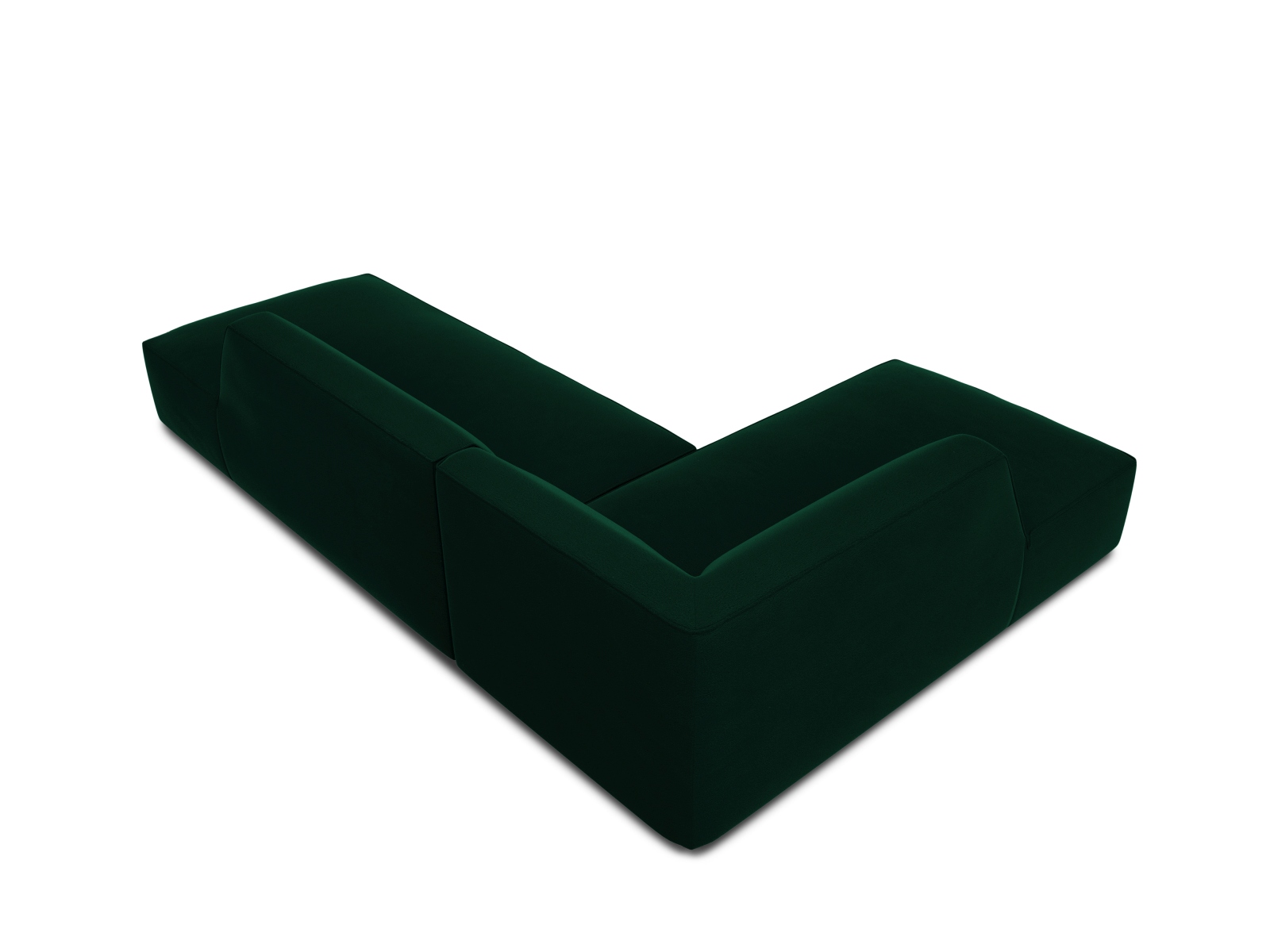 Velvet Modular Left Corner Sofa, "Ruby", 4 Seats, 273x180x69