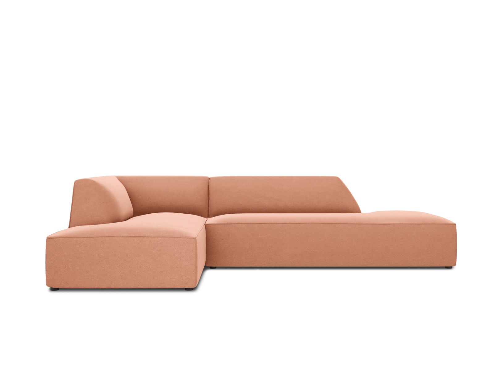 Velvet Modular Left Corner Sofa, "Ruby", 4 Seats, 273x180x69