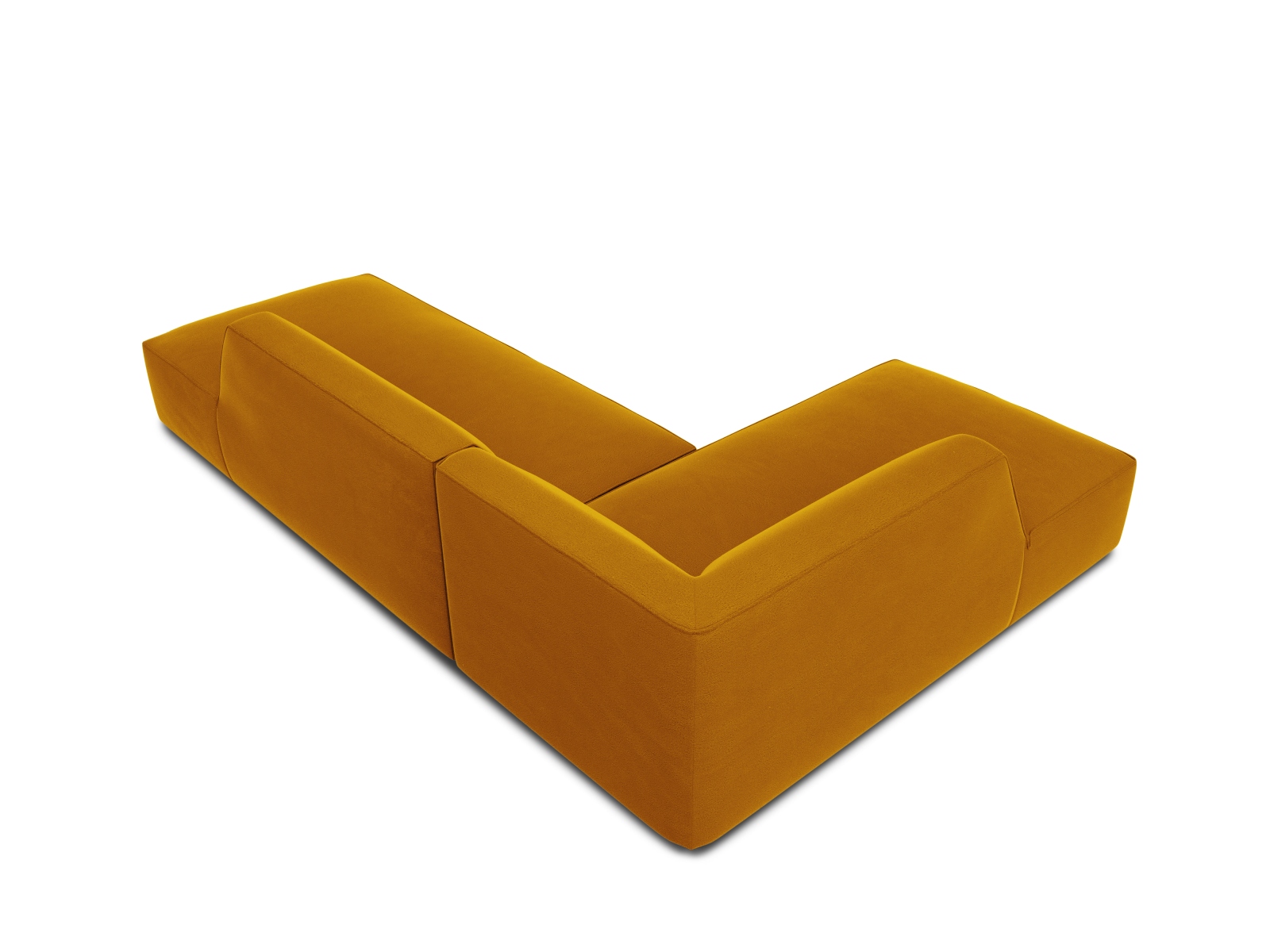 Velvet Modular Left Corner Sofa, "Ruby", 4 Seats, 273x180x69