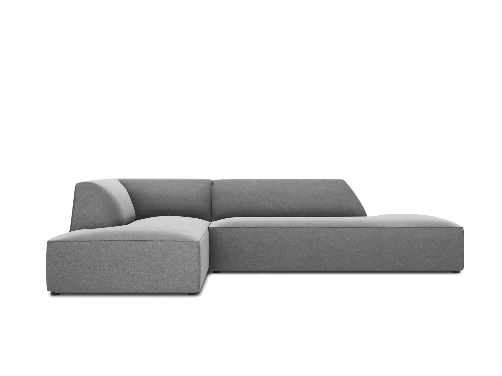 Velvet Modular Left Corner Sofa, "Ruby", 4 Seats, 273x180x69