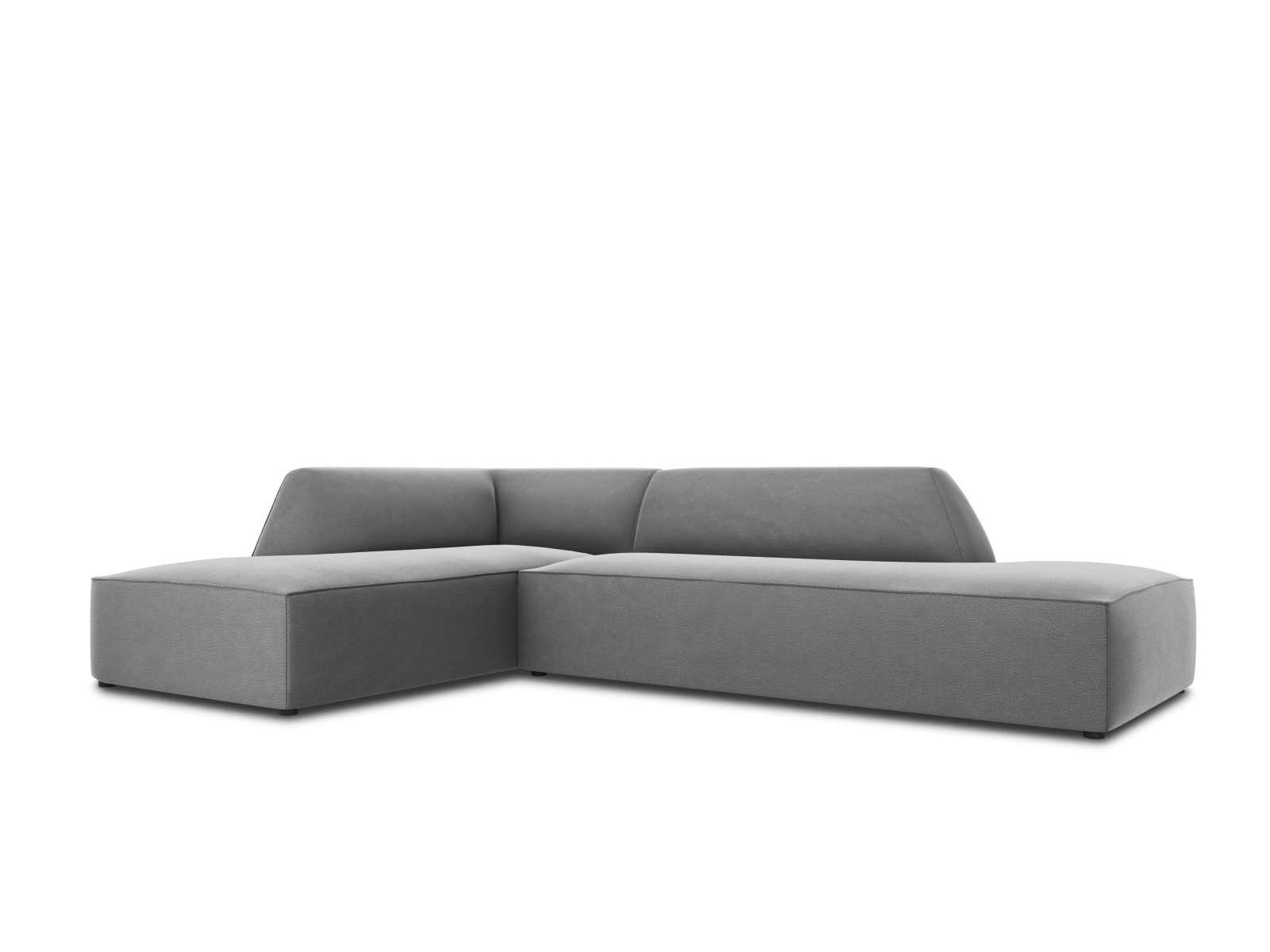Velvet Modular Left Corner Sofa, "Ruby", 4 Seats, 273x180x69