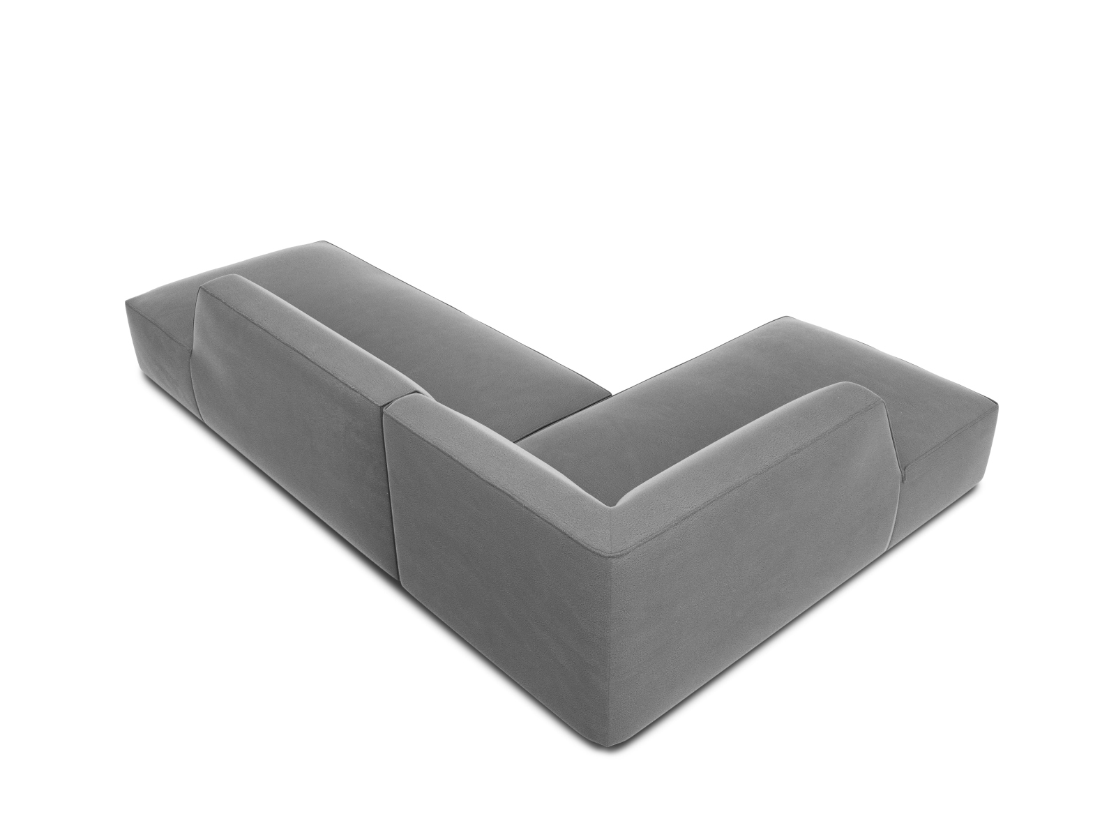 Velvet Modular Left Corner Sofa, "Ruby", 4 Seats, 273x180x69