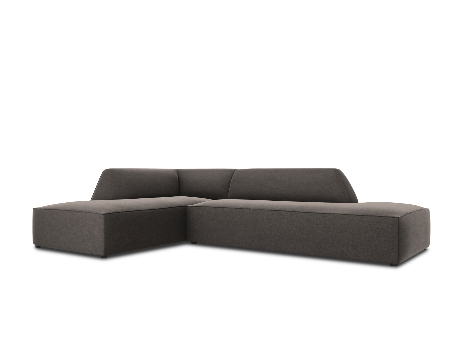 Velvet Modular Left Corner Sofa, "Ruby", 4 Seats, 273x180x69