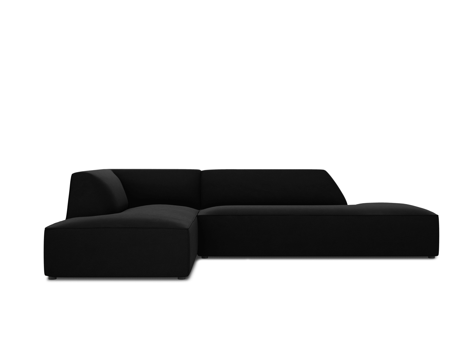 Velvet Modular Left Corner Sofa, "Ruby", 4 Seats, 273x180x69