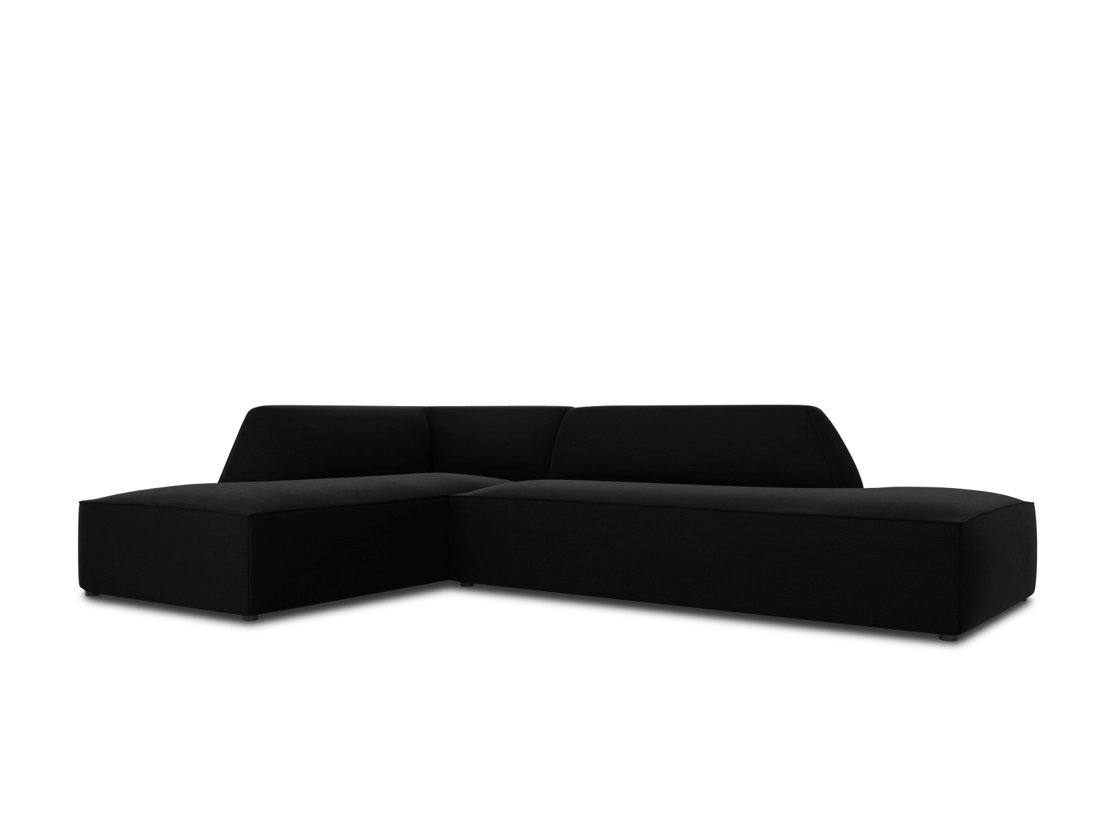 Velvet Modular Left Corner Sofa, "Ruby", 4 Seats, 273x180x69