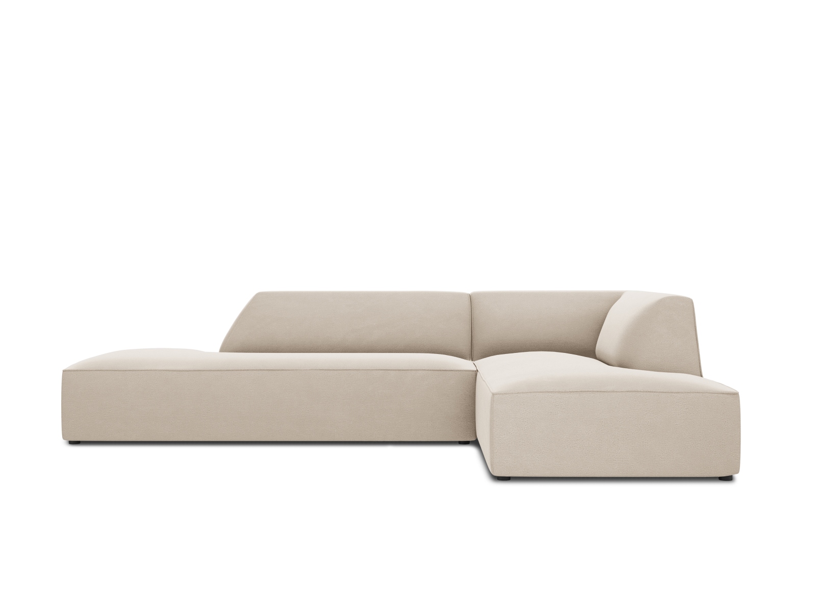 Velvet Modular Right Corner Sofa, "Ruby", 4 Seats, 273x180x69