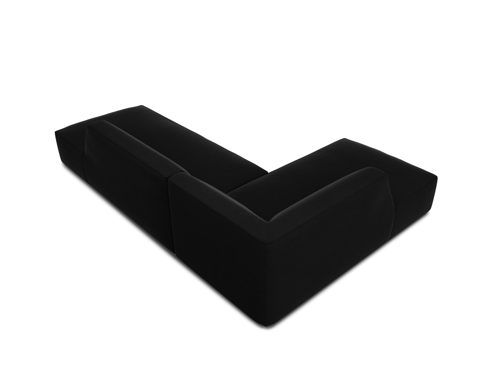Velvet Modular Left Corner Sofa, "Ruby", 4 Seats, 273x180x69