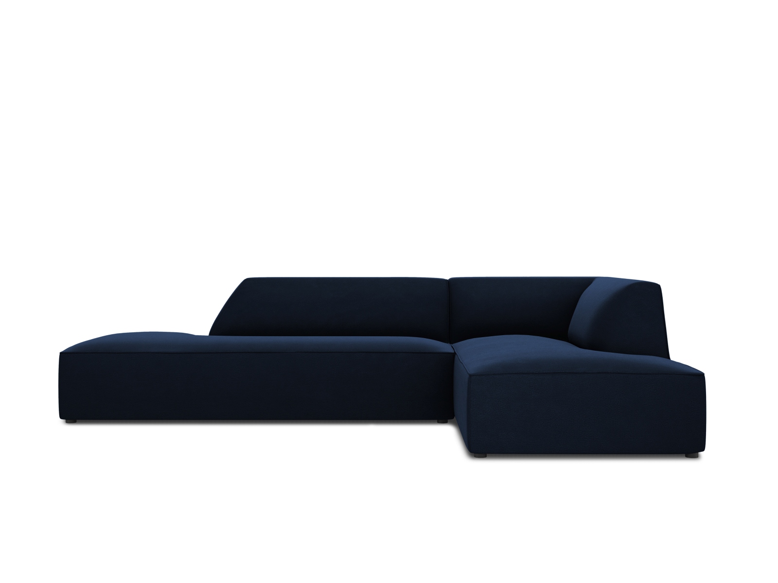 Velvet Modular Right Corner Sofa, "Ruby", 4 Seats, 273x180x69