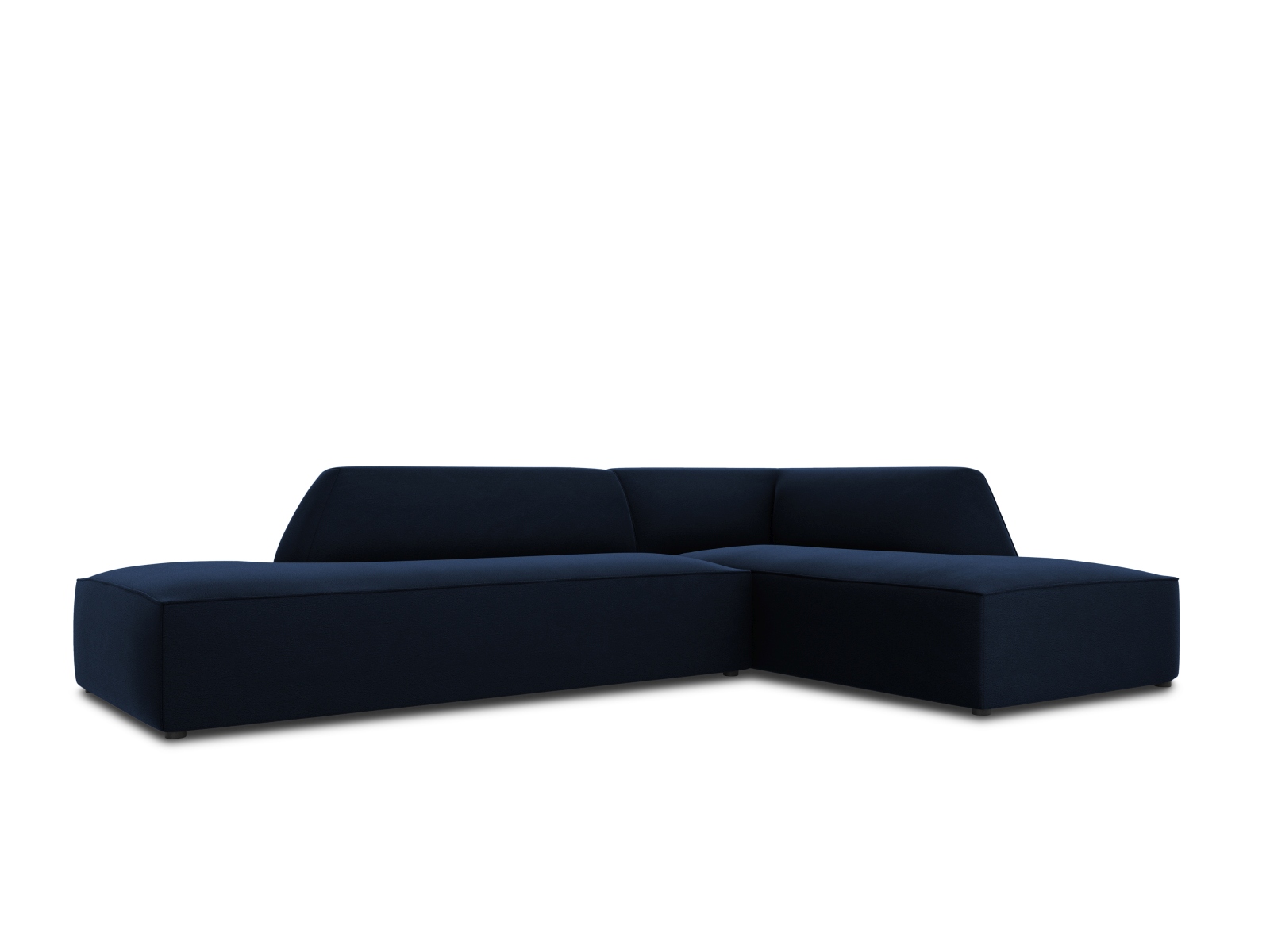 Velvet Modular Right Corner Sofa, "Ruby", 4 Seats, 273x180x69