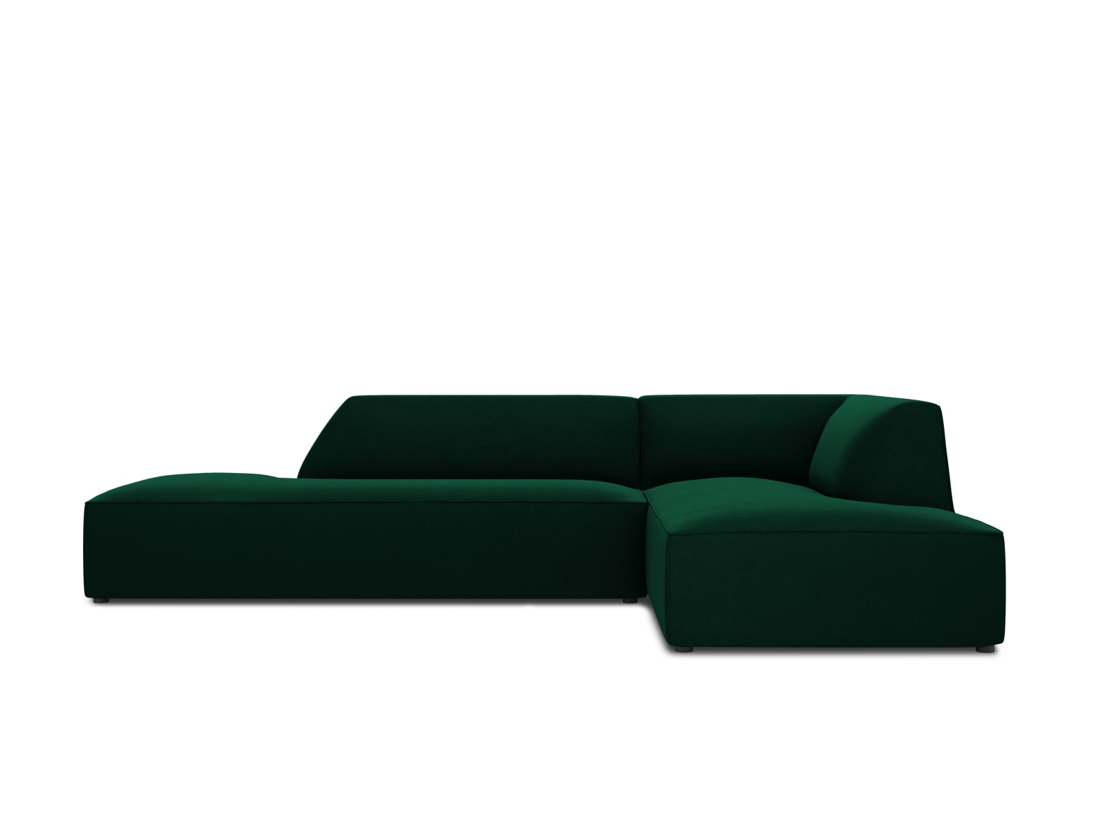 Velvet Modular Right Corner Sofa, "Ruby", 4 Seats, 273x180x69