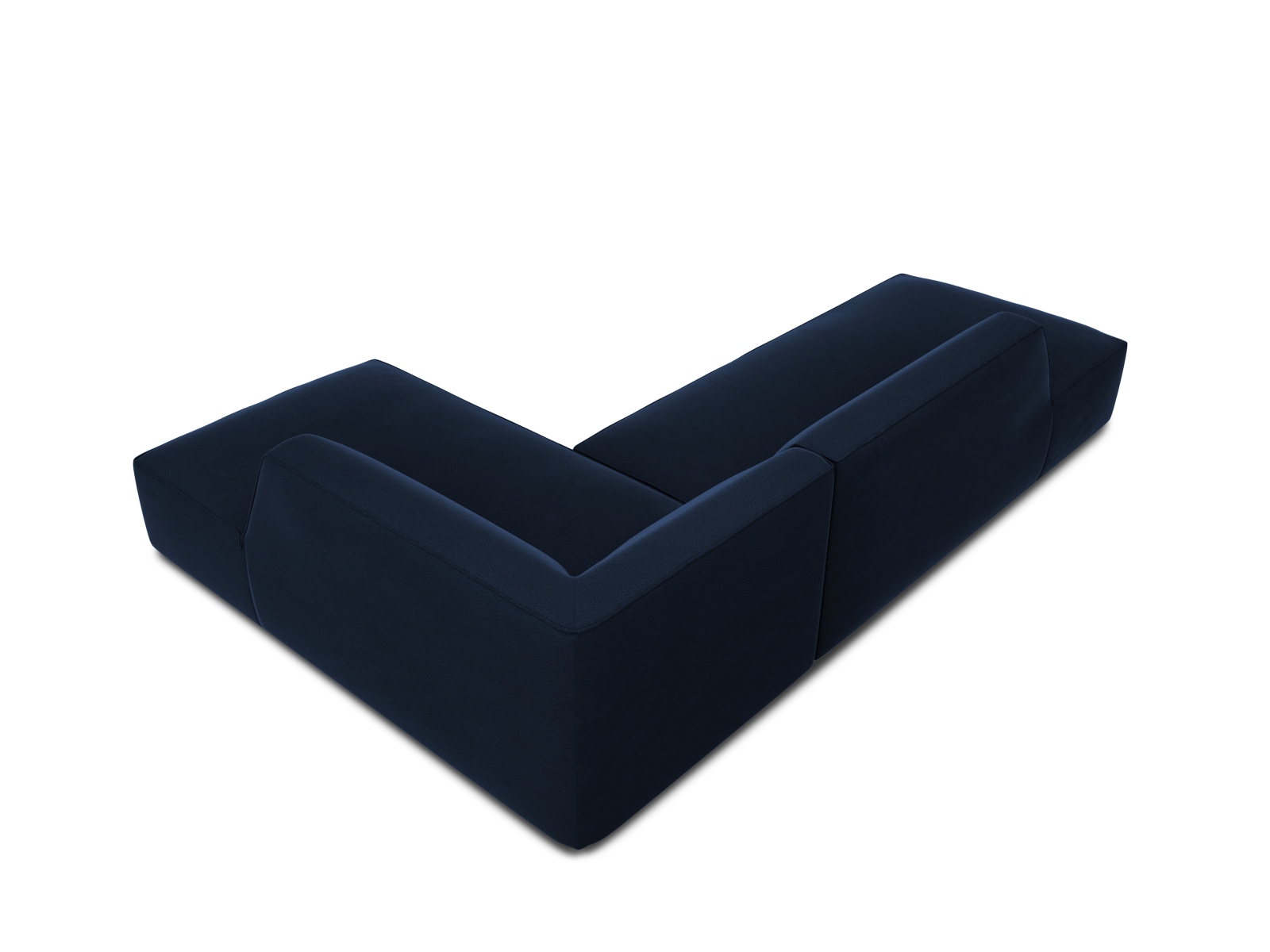 Velvet Modular Right Corner Sofa, "Ruby", 4 Seats, 273x180x69