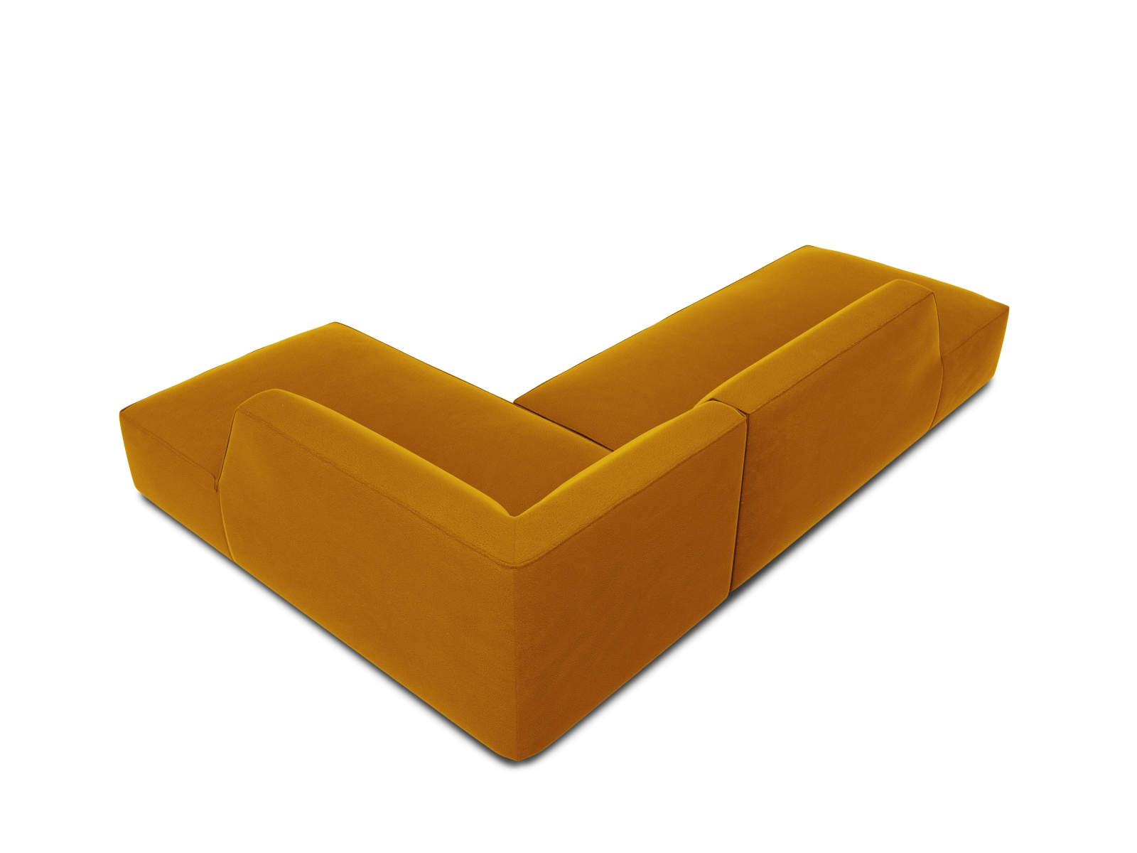 Velvet Modular Right Corner Sofa, "Ruby", 4 Seats, 273x180x69