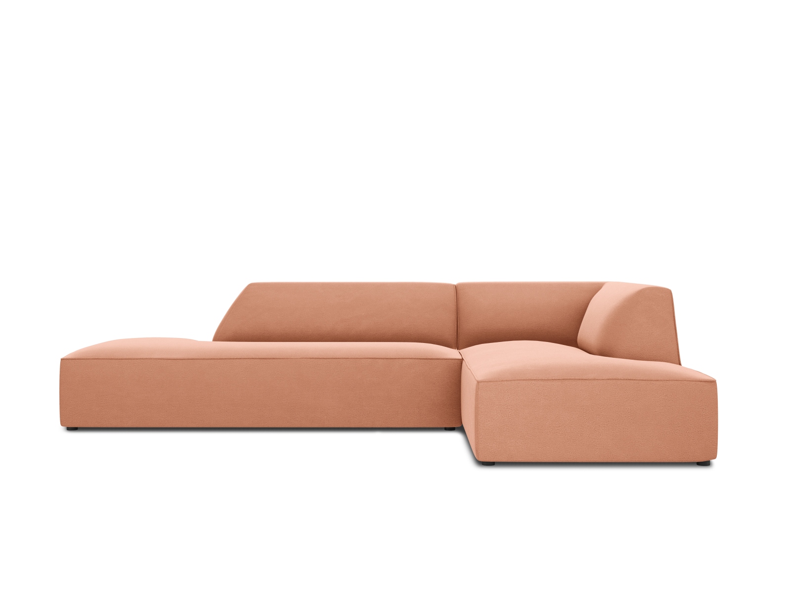 Velvet Modular Right Corner Sofa, "Ruby", 4 Seats, 273x180x69