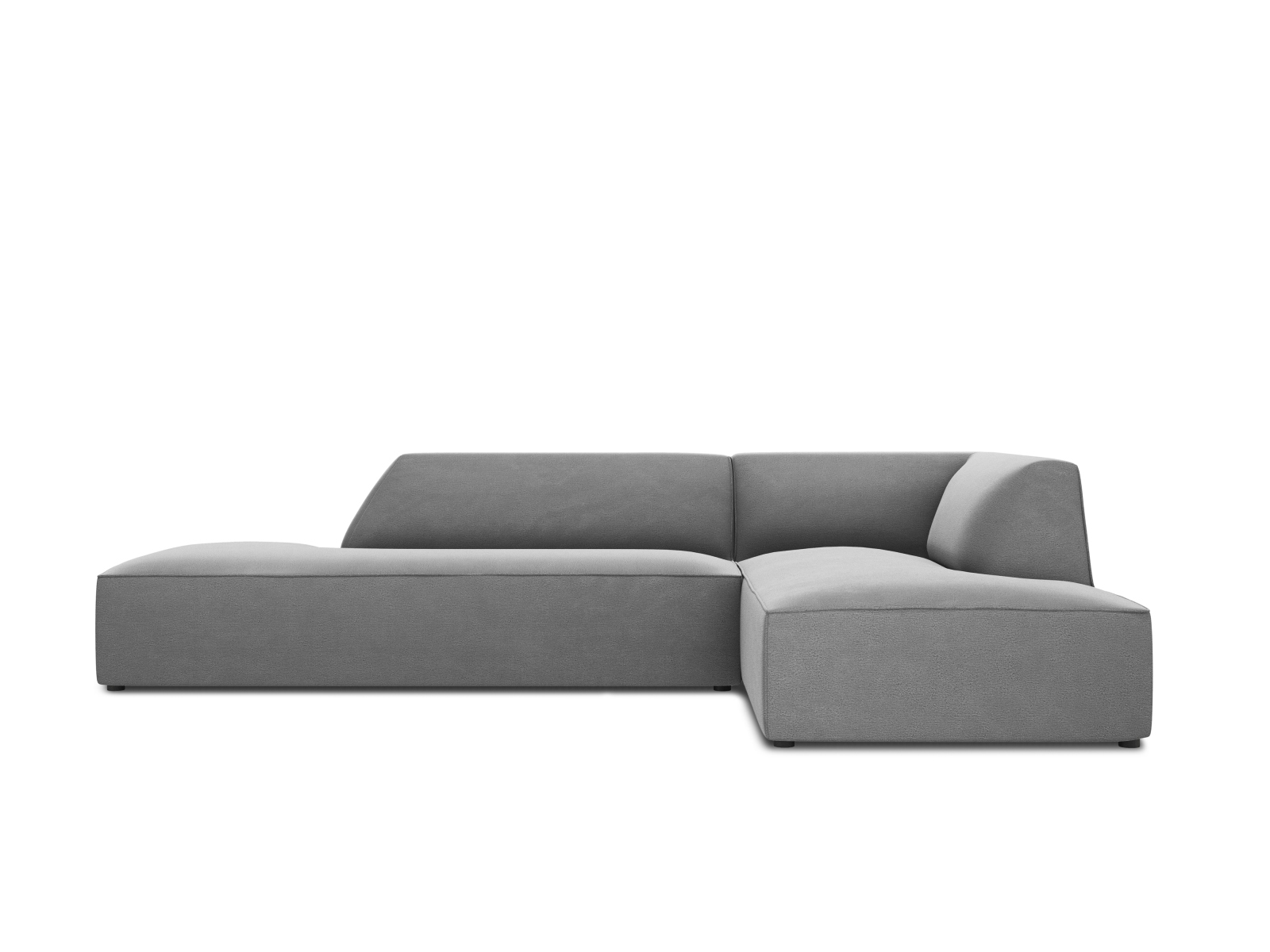 Velvet Modular Right Corner Sofa, "Ruby", 4 Seats, 273x180x69
