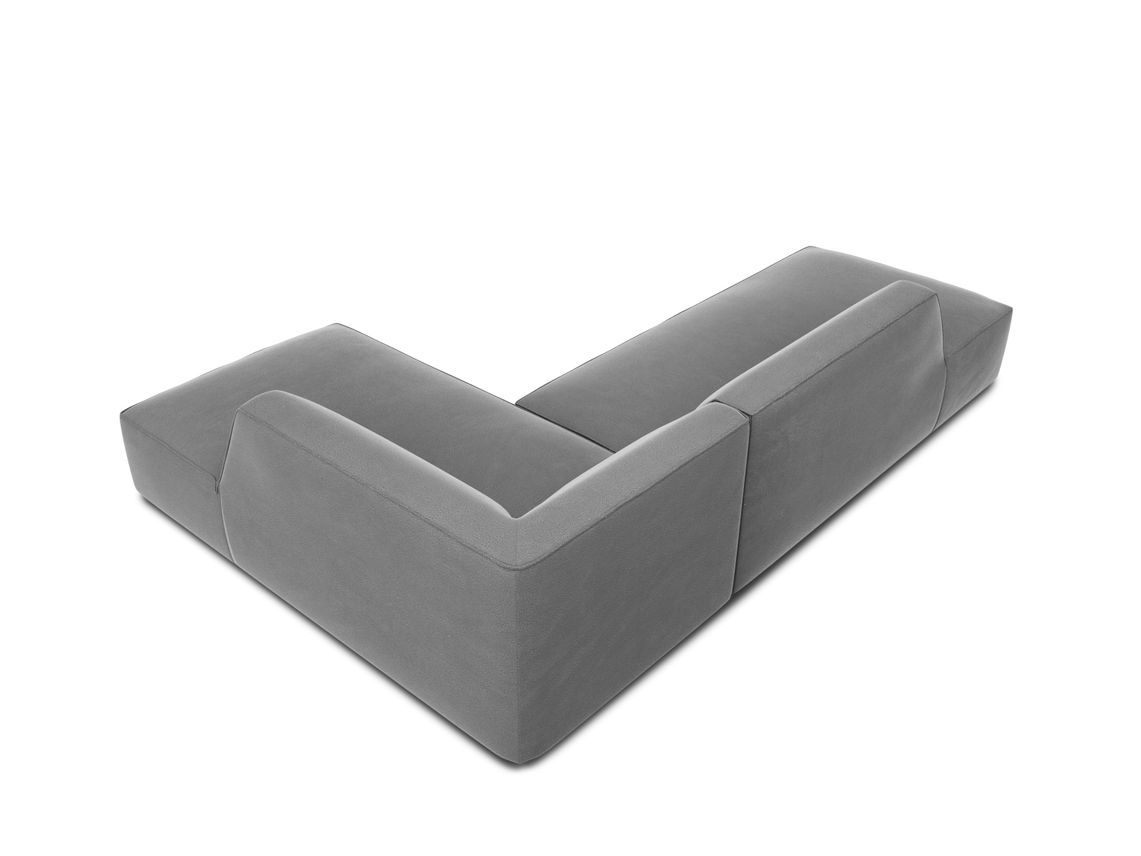 Velvet Modular Right Corner Sofa, "Ruby", 4 Seats, 273x180x69