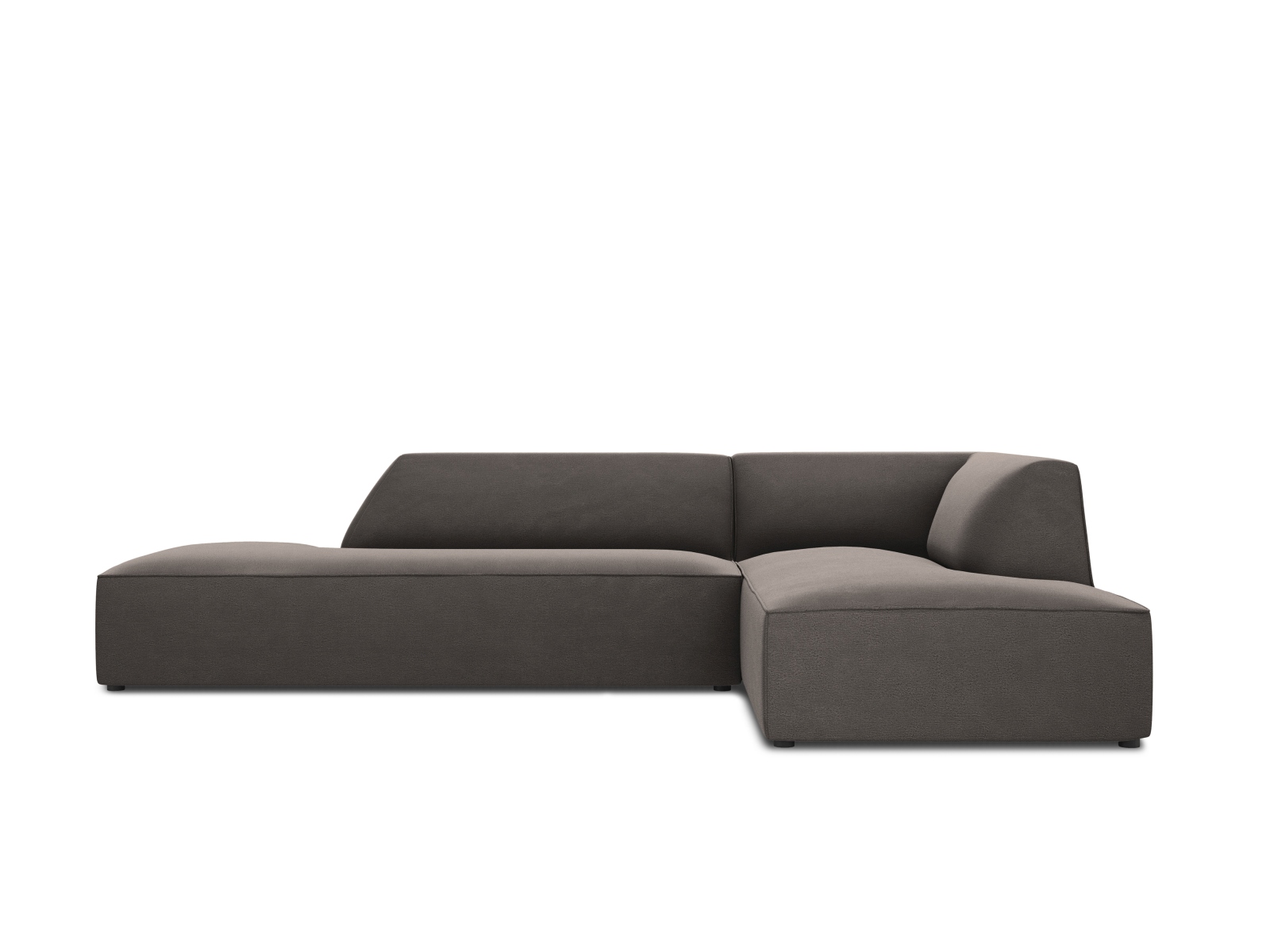 Velvet Modular Right Corner Sofa, "Ruby", 4 Seats, 273x180x69