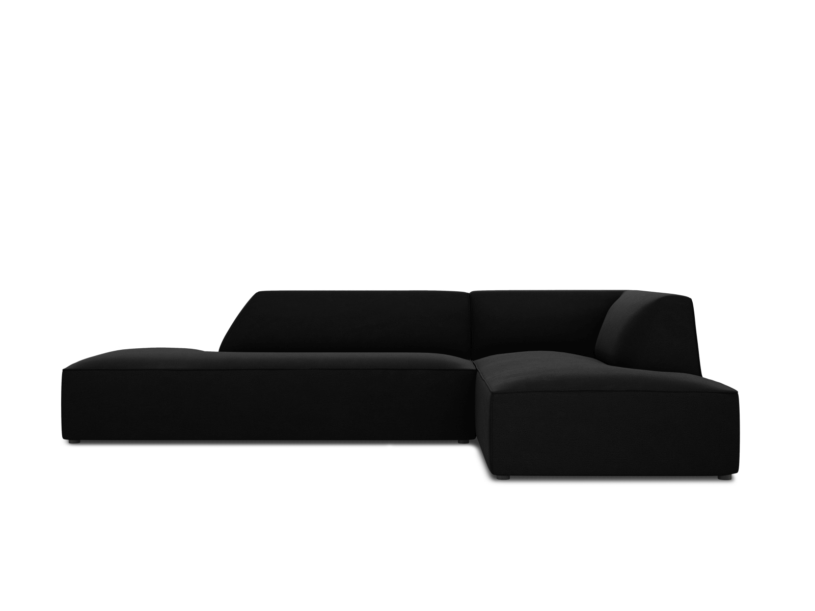 Velvet Modular Right Corner Sofa, "Ruby", 4 Seats, 273x180x69