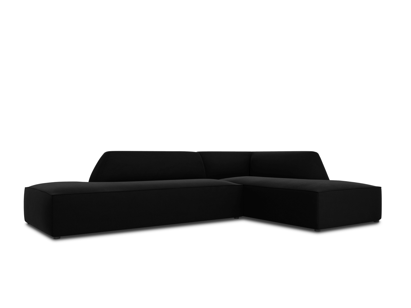 Velvet Modular Right Corner Sofa, "Ruby", 4 Seats, 273x180x69